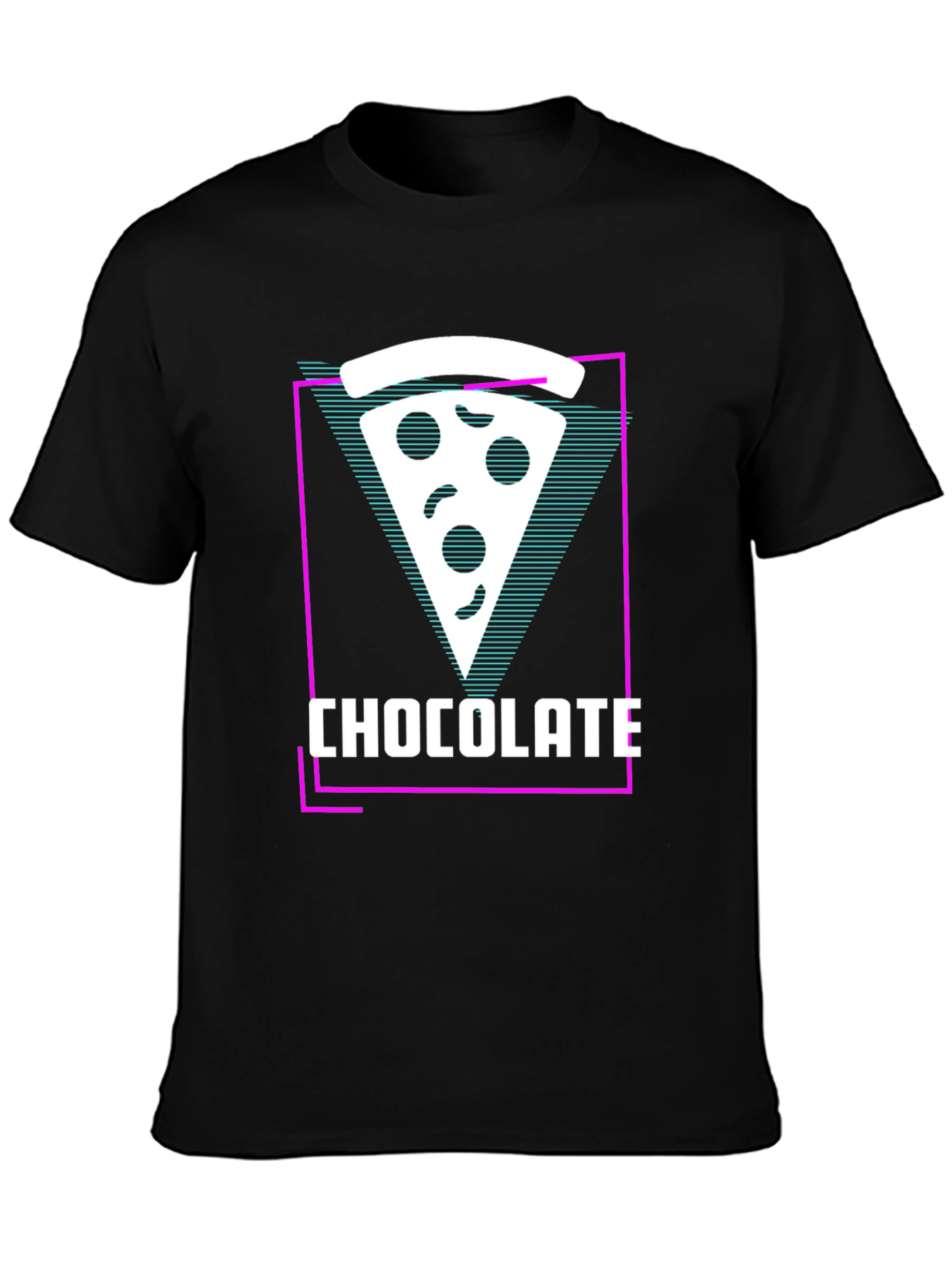 Chocolate Pizza Slice Graphic Tee - Unique Style