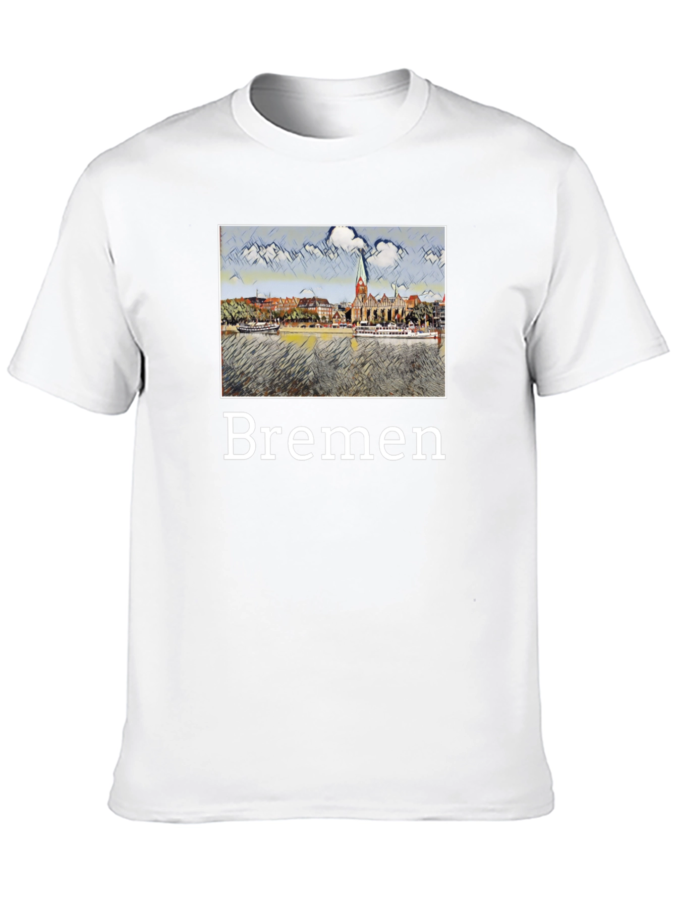 Bremen Cityscape Graphic T-Shirt