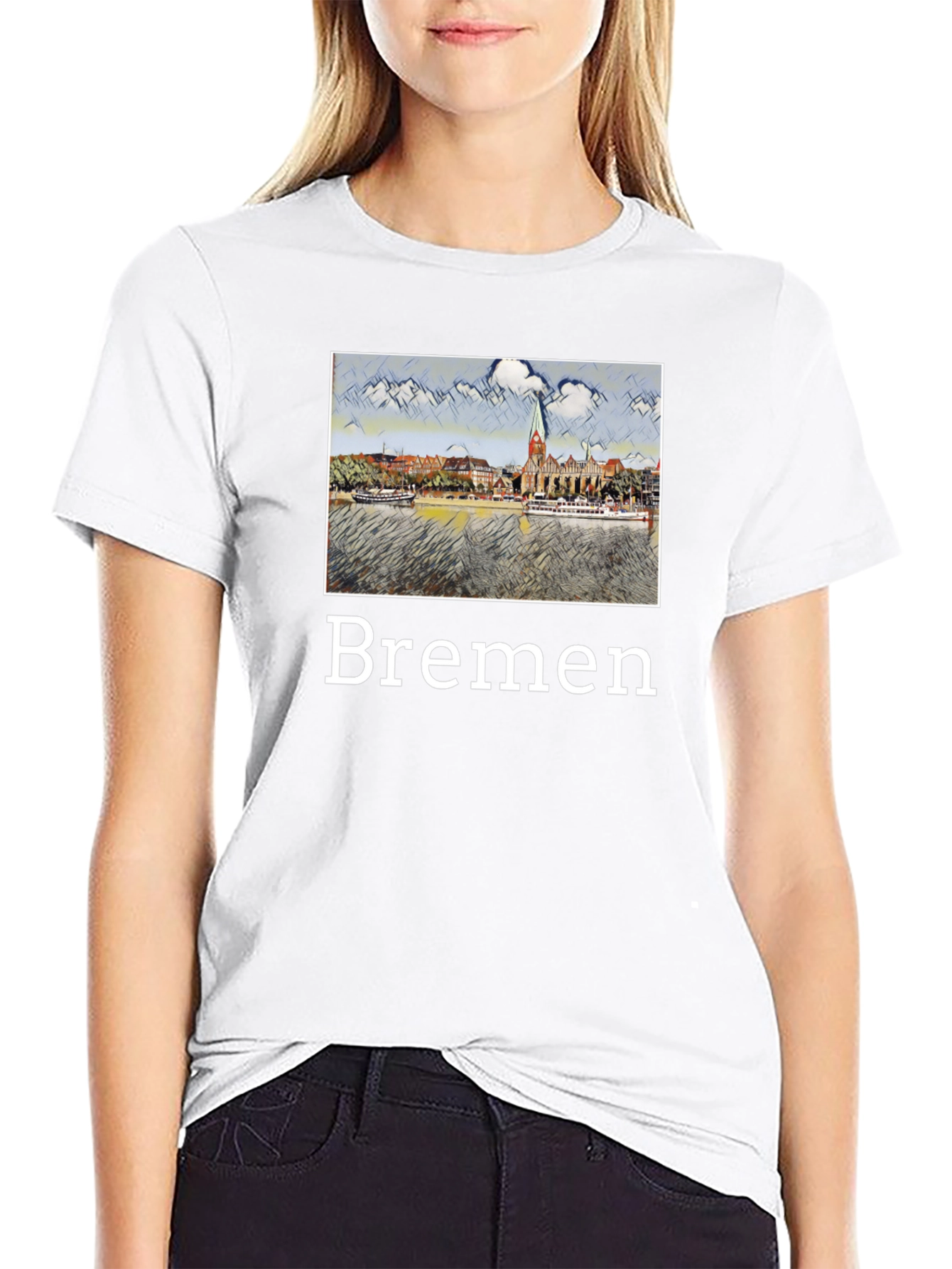 Bremen Cityscape Graphic T-Shirt