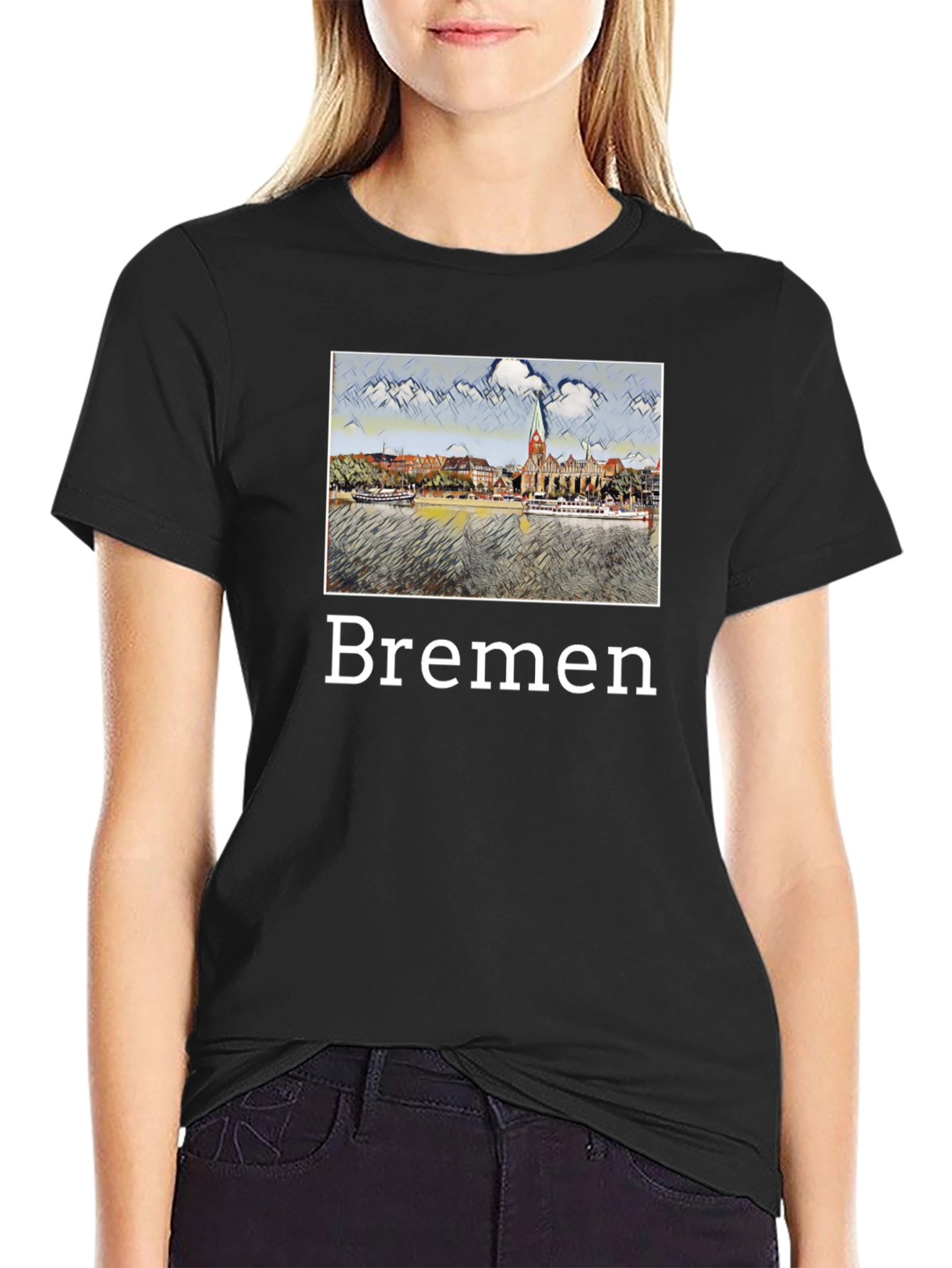 Bremen Cityscape Graphic T-Shirt