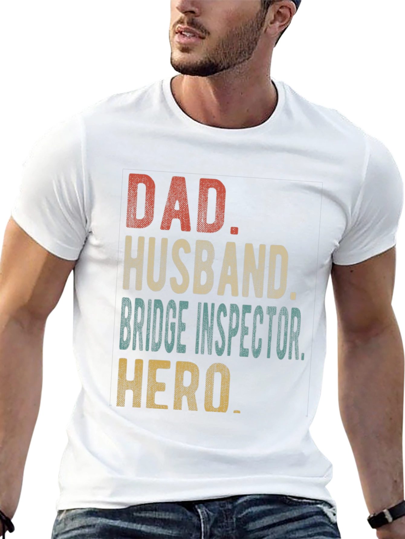 Dad Husband Bridge Inspector Hero T-Shirt