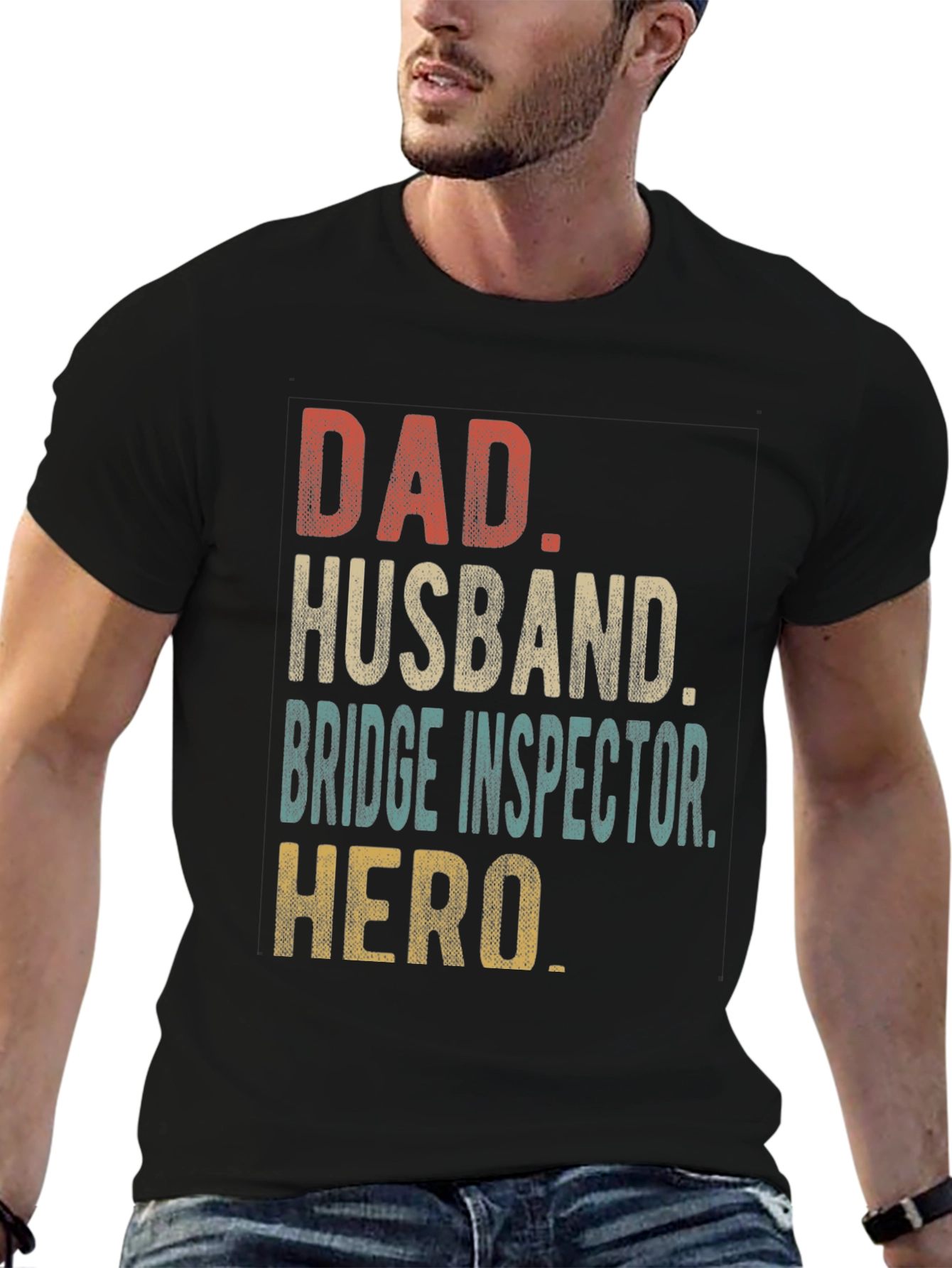 Dad Husband Bridge Inspector Hero T-Shirt