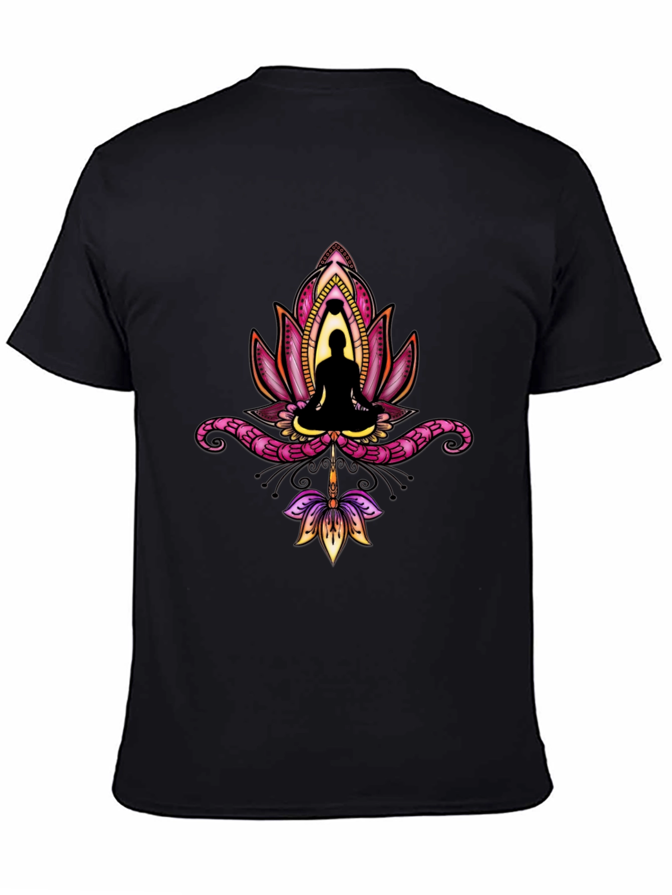 Lotus Buddha Graphic Tee - Black T-Shirt