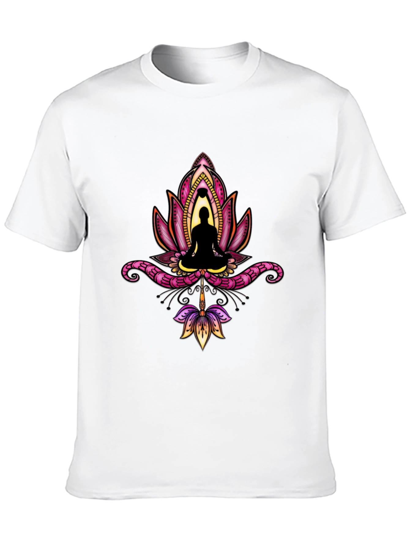 Lotus Buddha Graphic Tee - Black T-Shirt