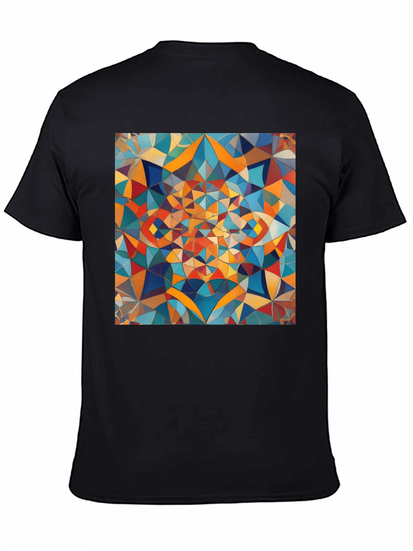 Abstract Geometric Art Black T-Shirt