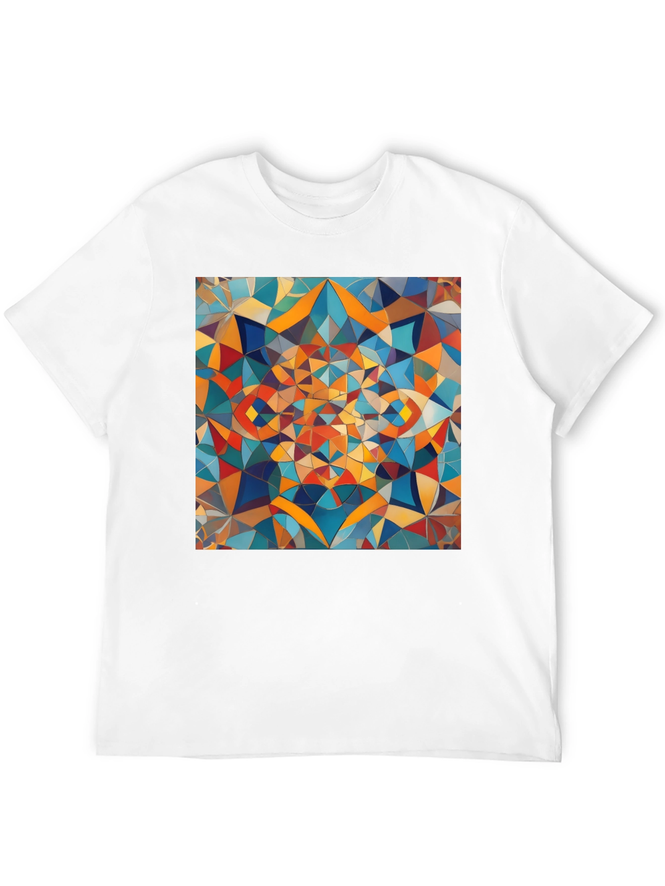 Abstract Geometric Art Black T-Shirt