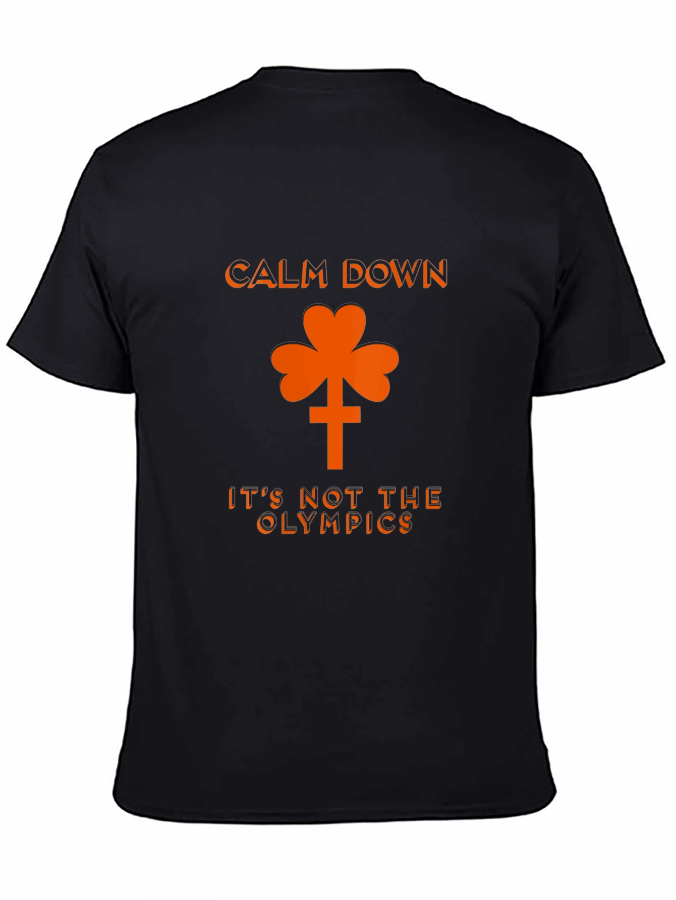 Calm Down Shamrock Novelty Graphic T-Shirt