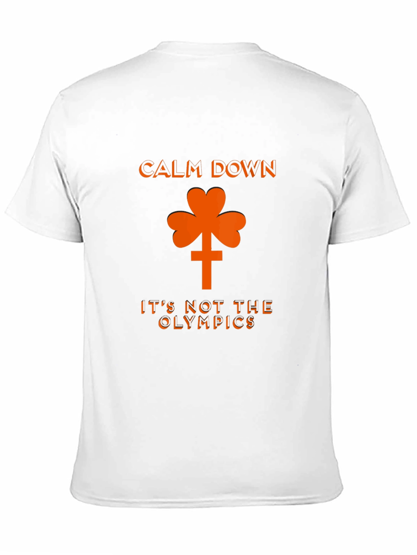 Calm Down Shamrock Novelty Graphic T-Shirt