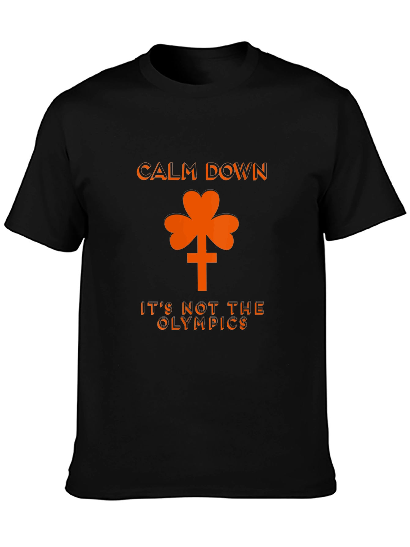 Calm Down Shamrock Novelty Graphic T-Shirt