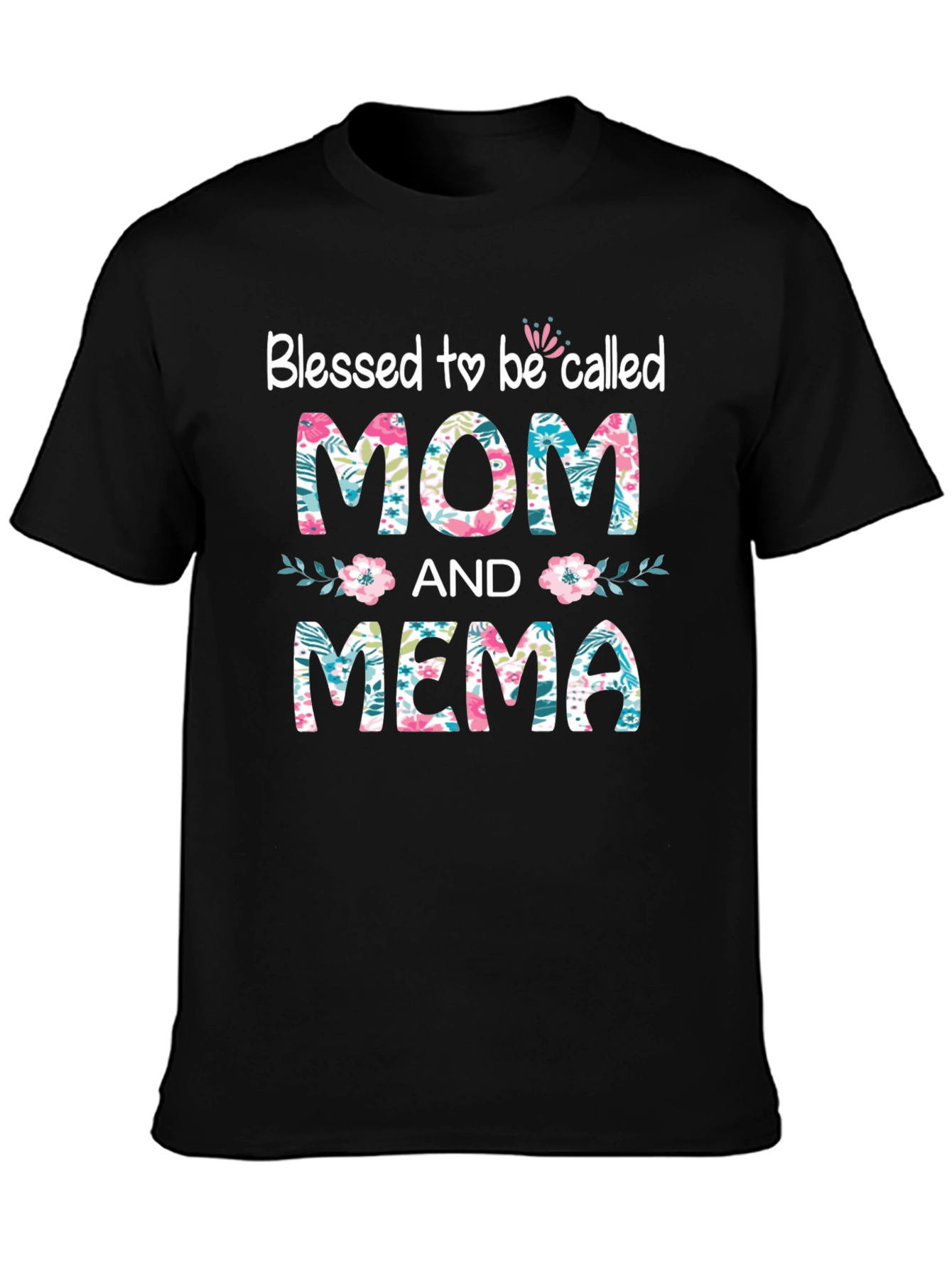 Blessed Mom & Mema Floral T-Shirt