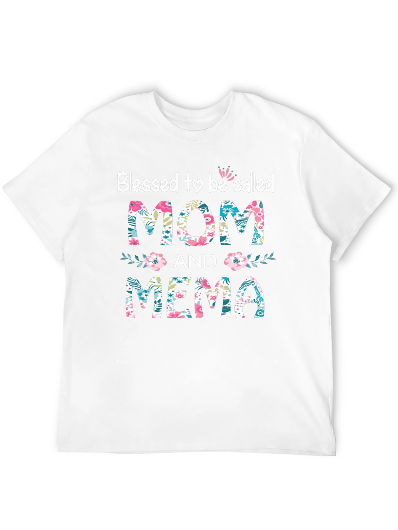 Blessed Mom & Mema Floral T-Shirt