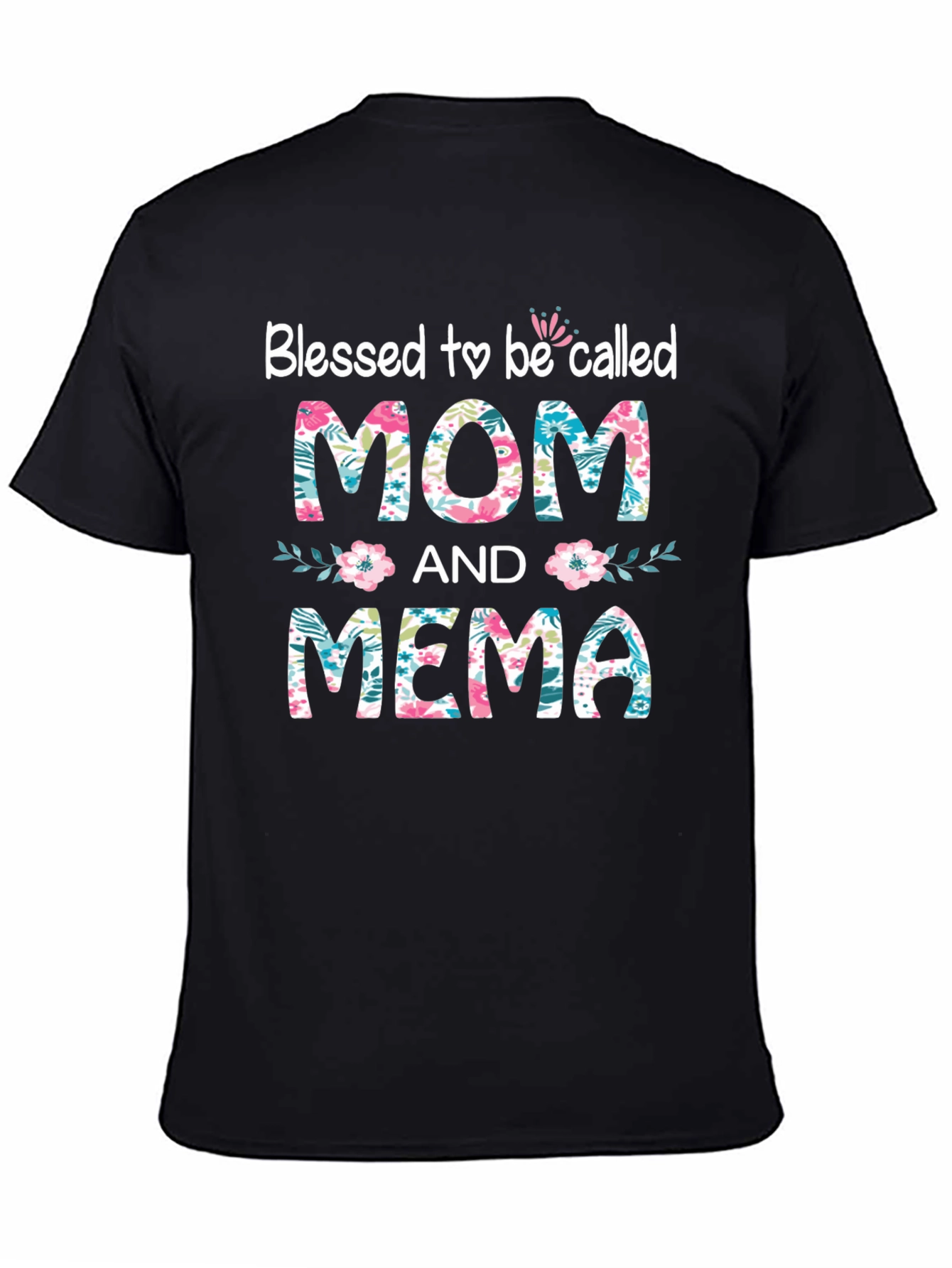 Blessed Mom & Mema Floral T-Shirt