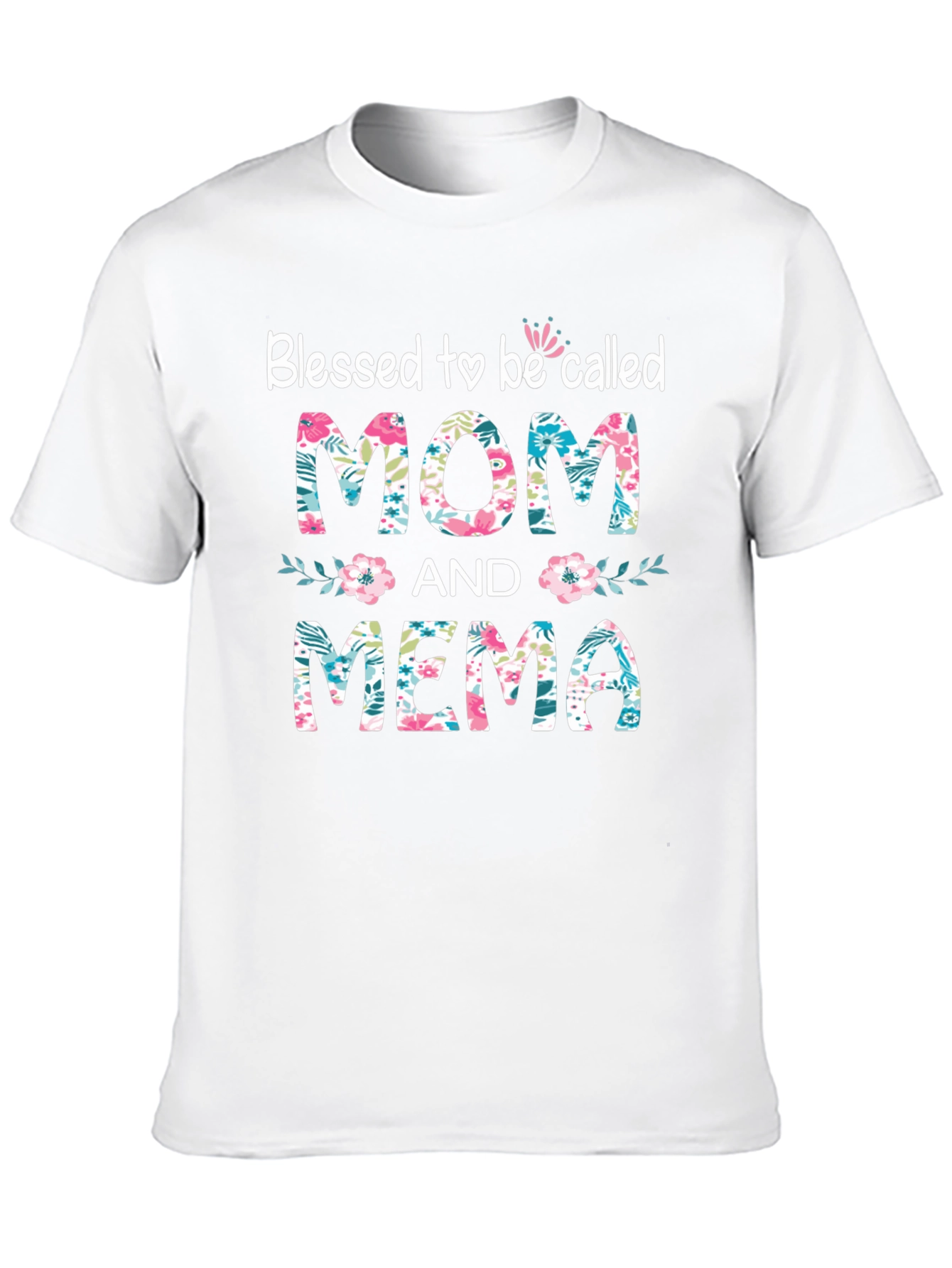 Blessed Mom & Mema Floral T-Shirt