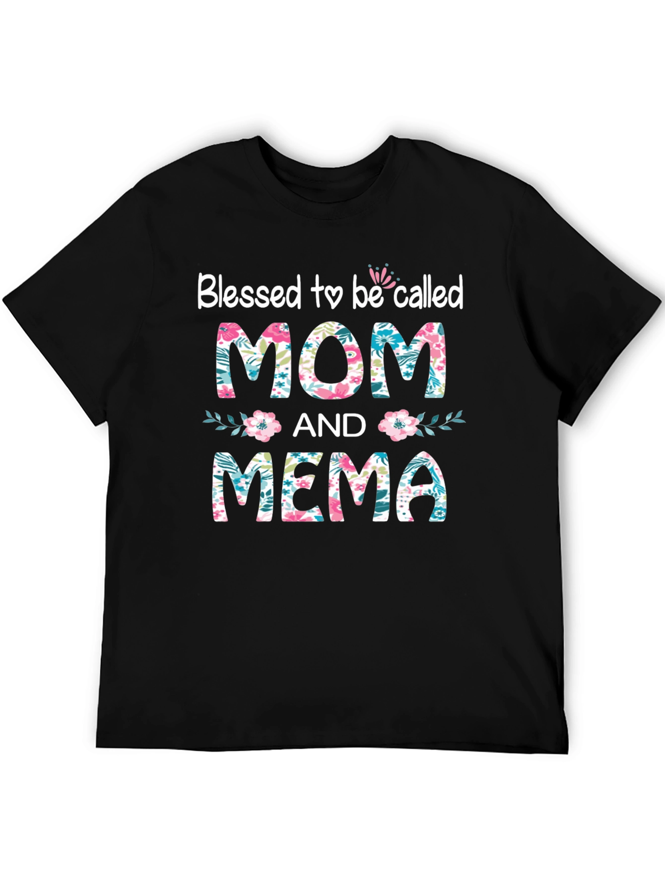 Blessed Mom & Mema Floral T-Shirt