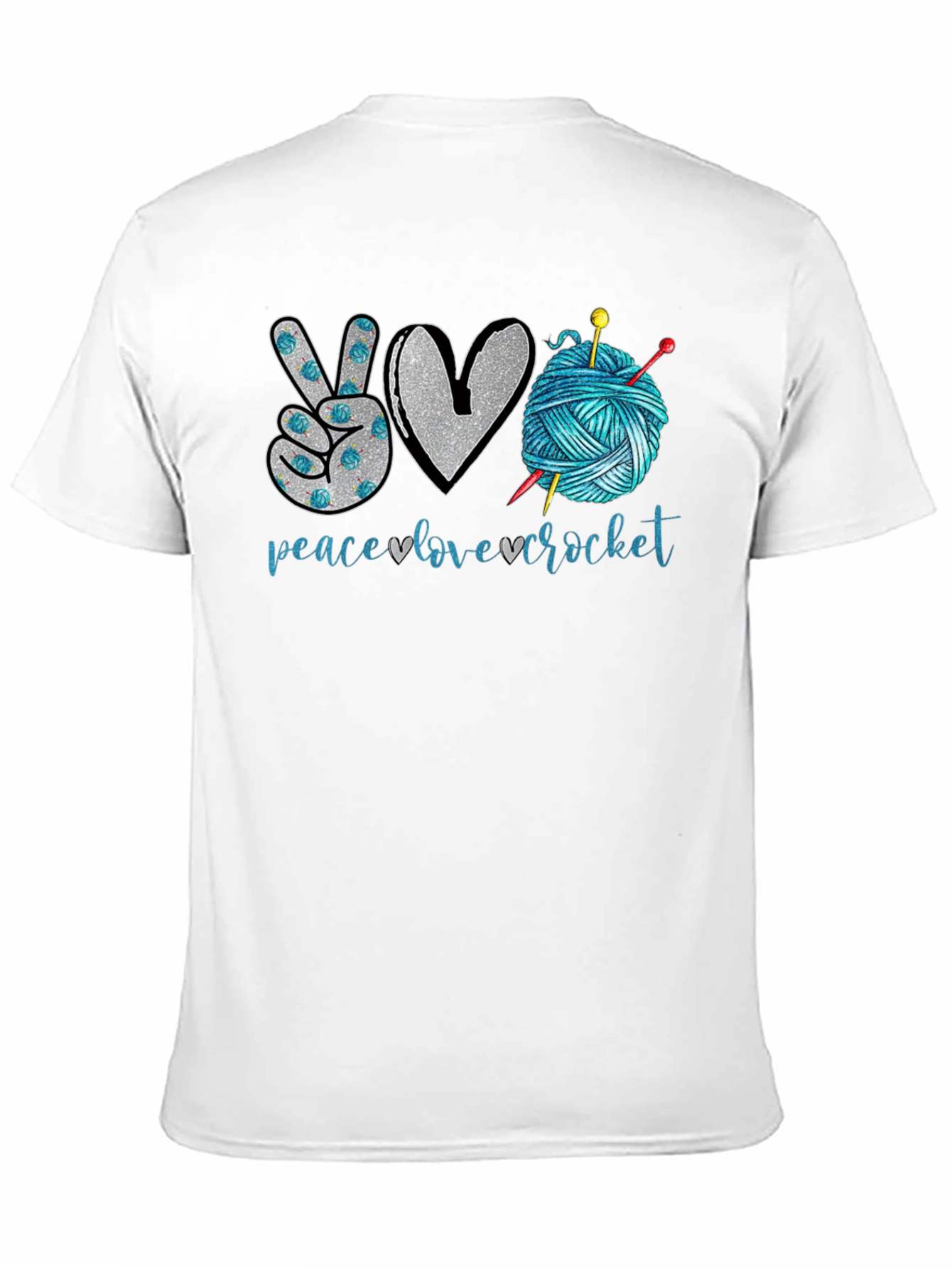Peace Love Crochet T-Shirt - Crafting Tee