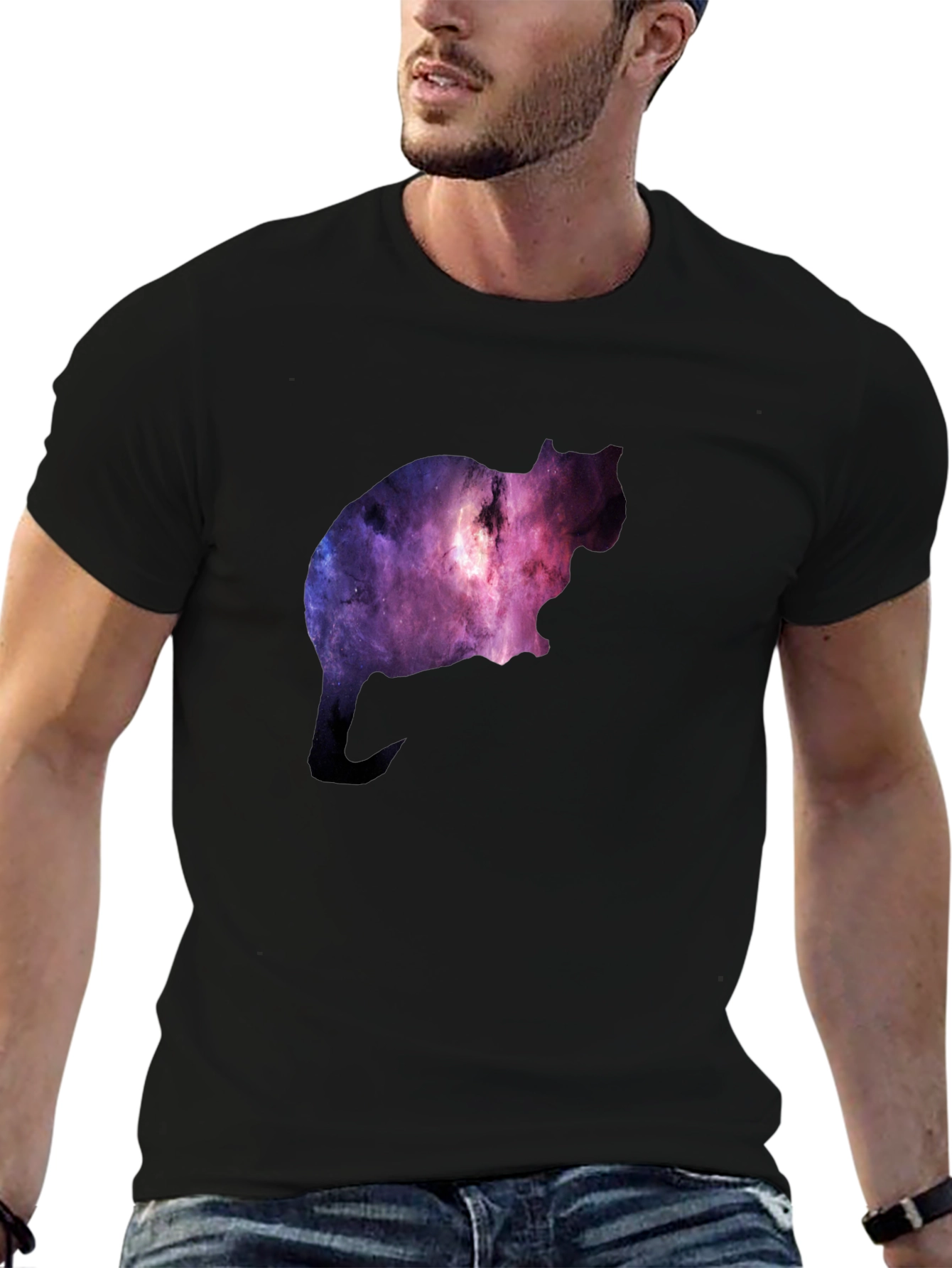 Galaxy Cat T-Shirt - Cosmic Feline Tee