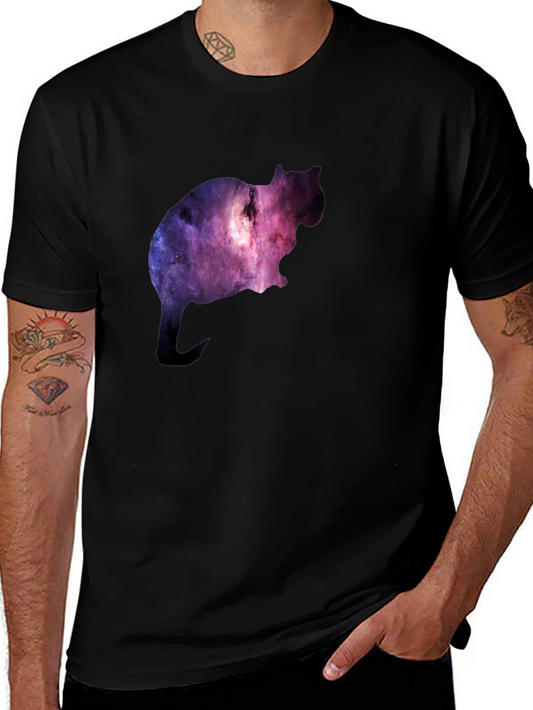Galaxy Cat T-Shirt - Cosmic Feline Tee