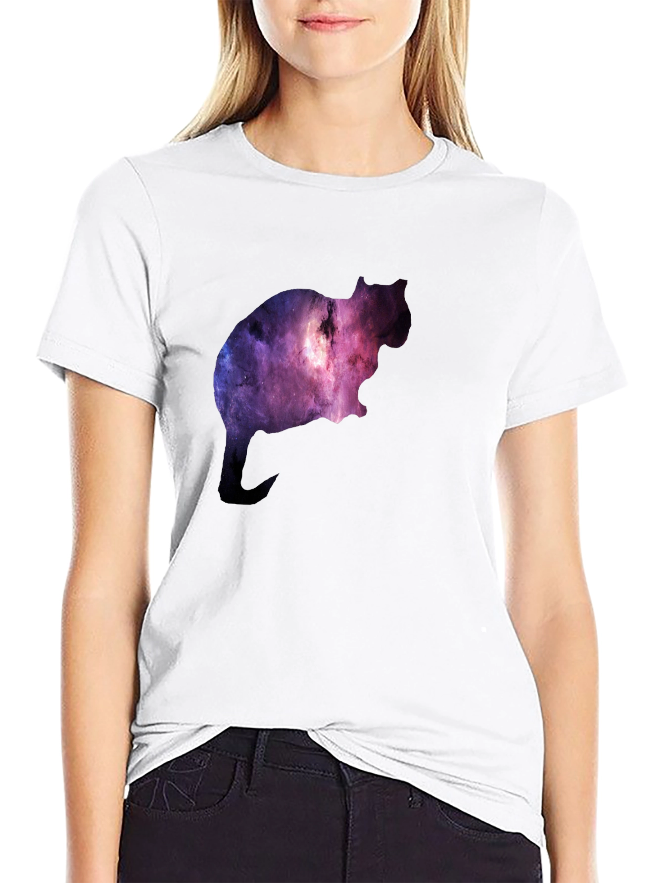 Galaxy Cat T-Shirt - Cosmic Feline Tee