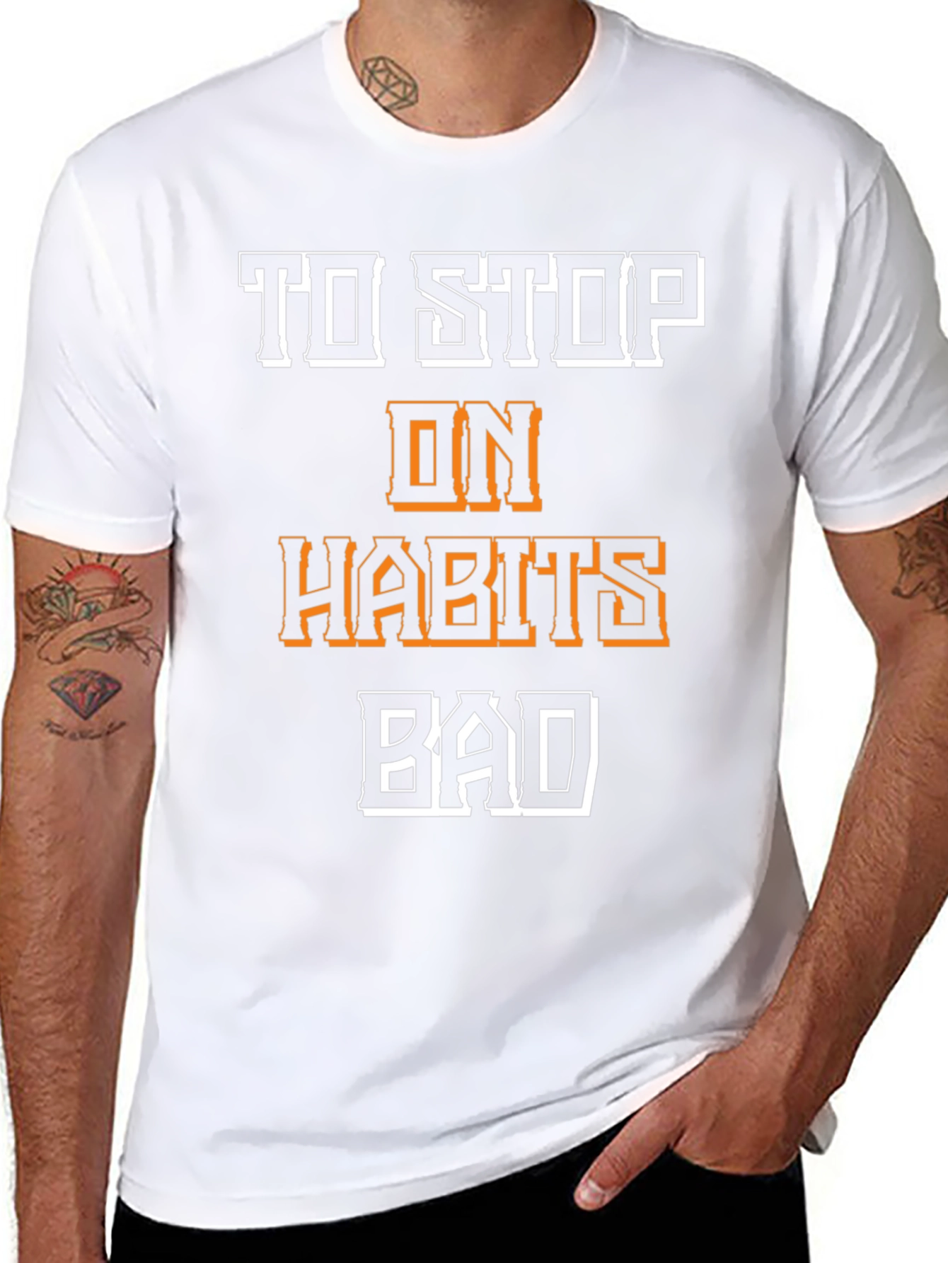 To Stop On Habits Bad Black Graphic Tee