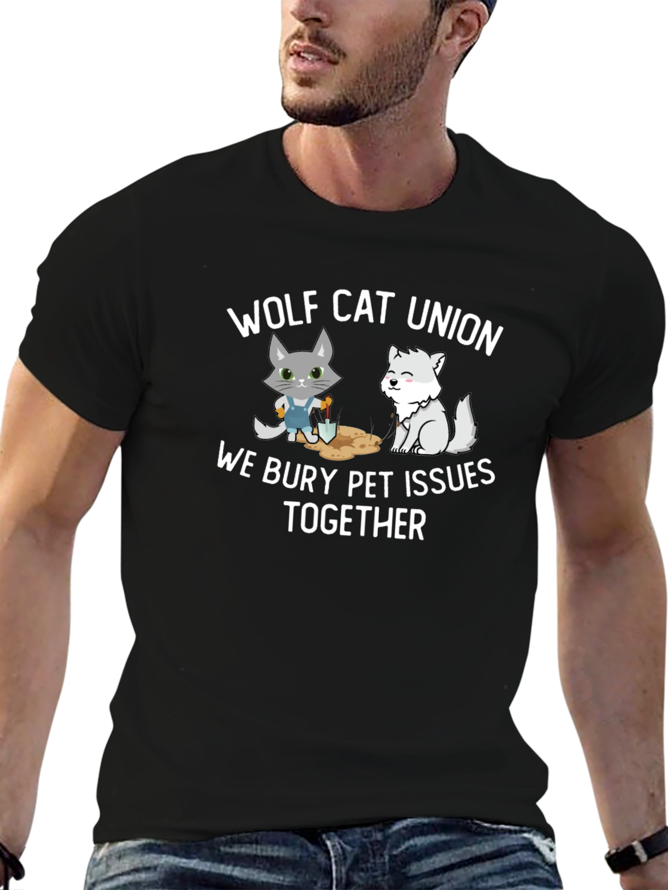 Wolf Cat Union Pet Issues T-Shirt