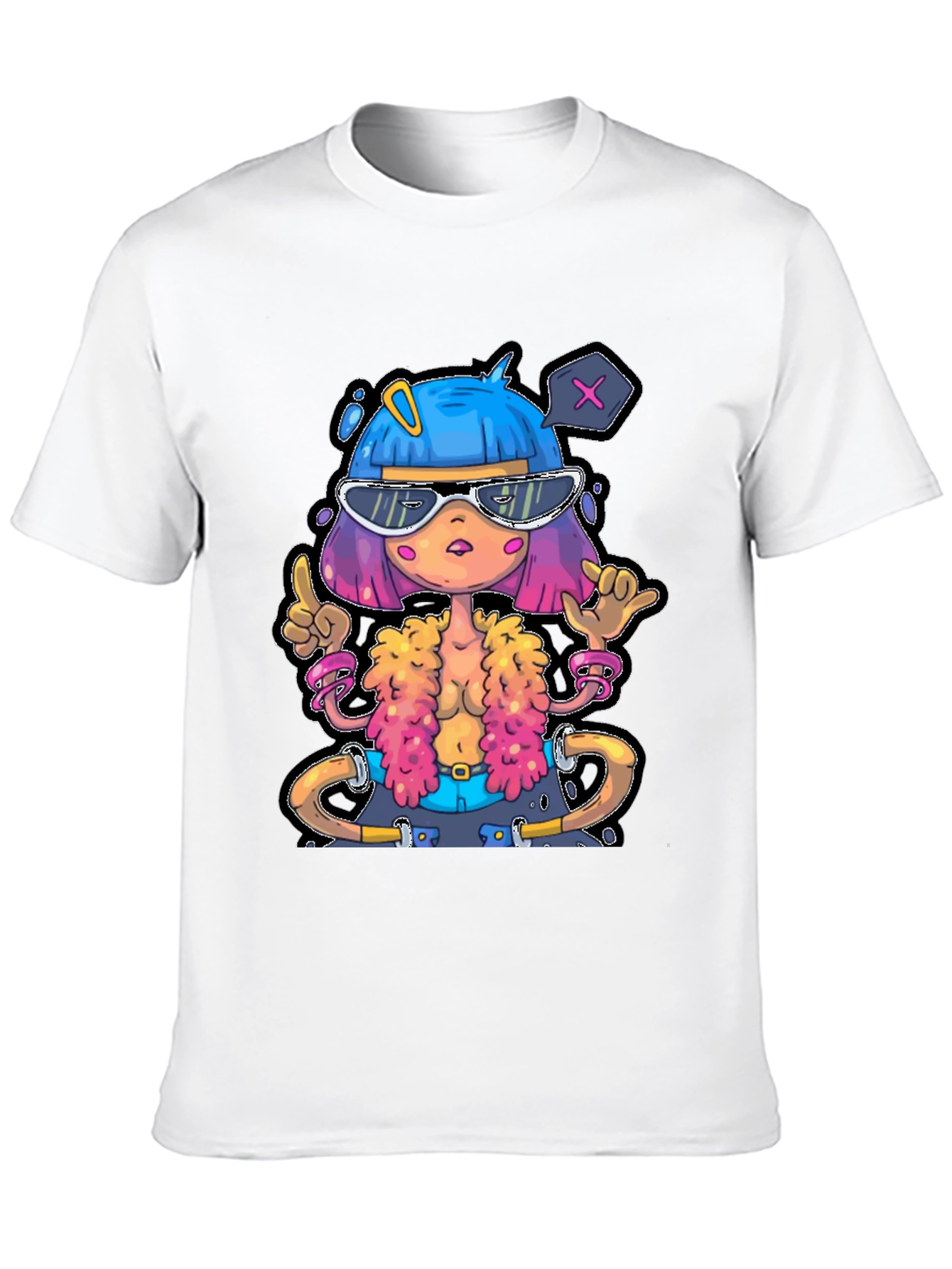 Funky Cartoon Graphic T-Shirt