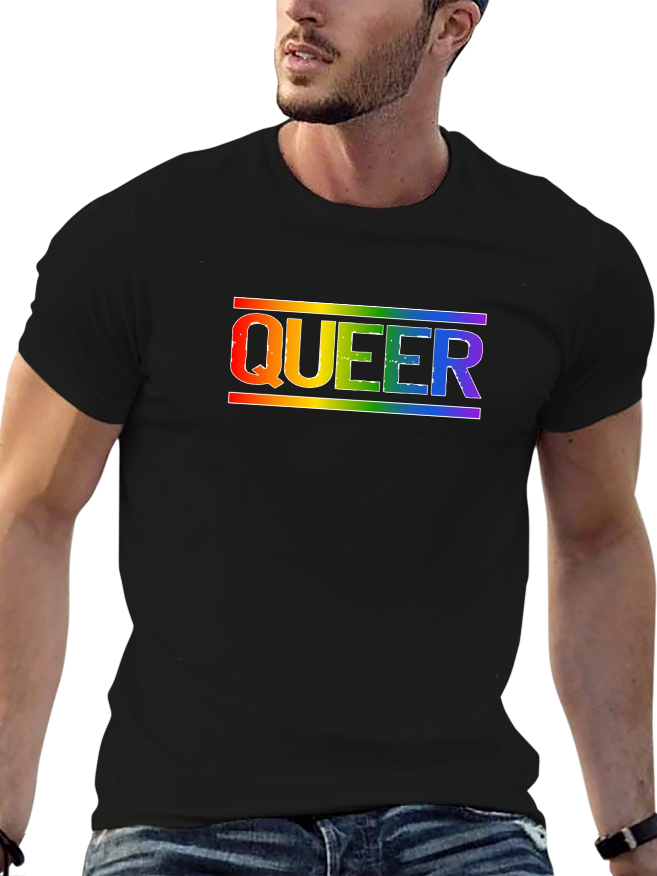 Queer Pride Rainbow T-Shirt LGBTQ+ Ally