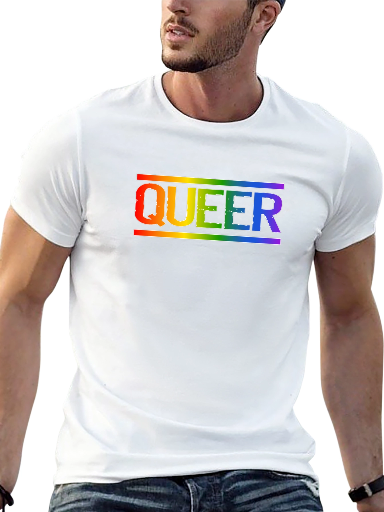 Queer Pride Rainbow T-Shirt LGBTQ+ Ally