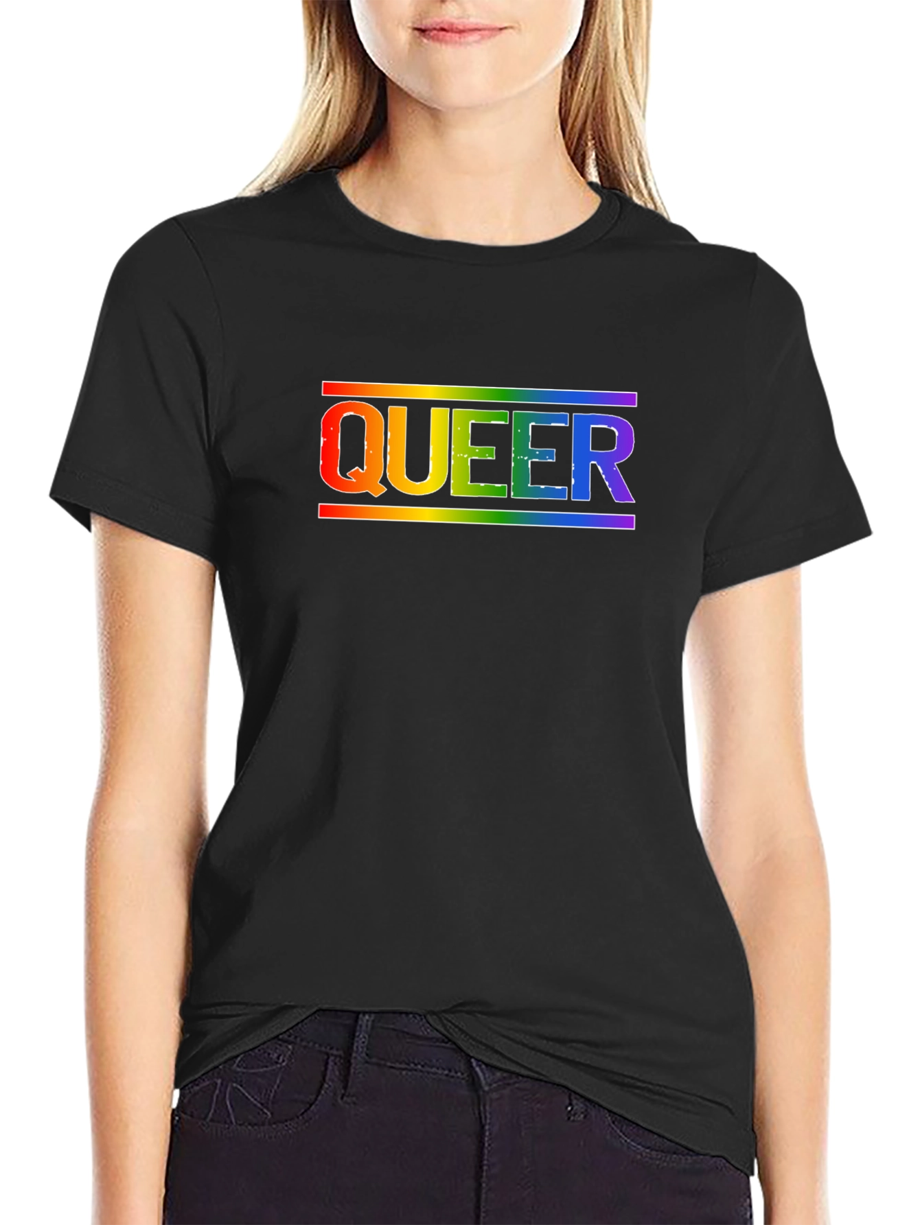 Queer Pride Rainbow T-Shirt LGBTQ+ Ally