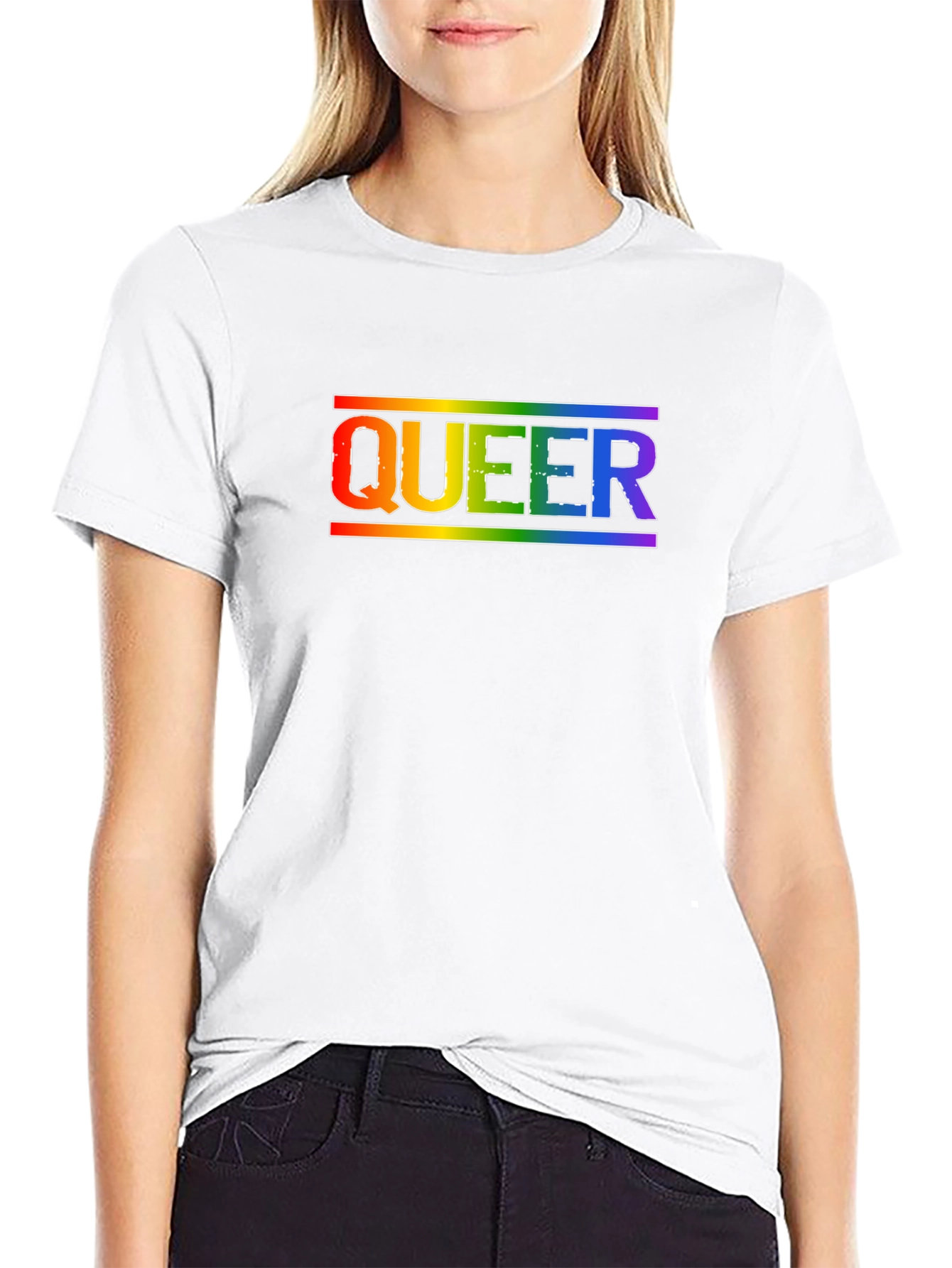 Queer Pride Rainbow T-Shirt LGBTQ+ Ally