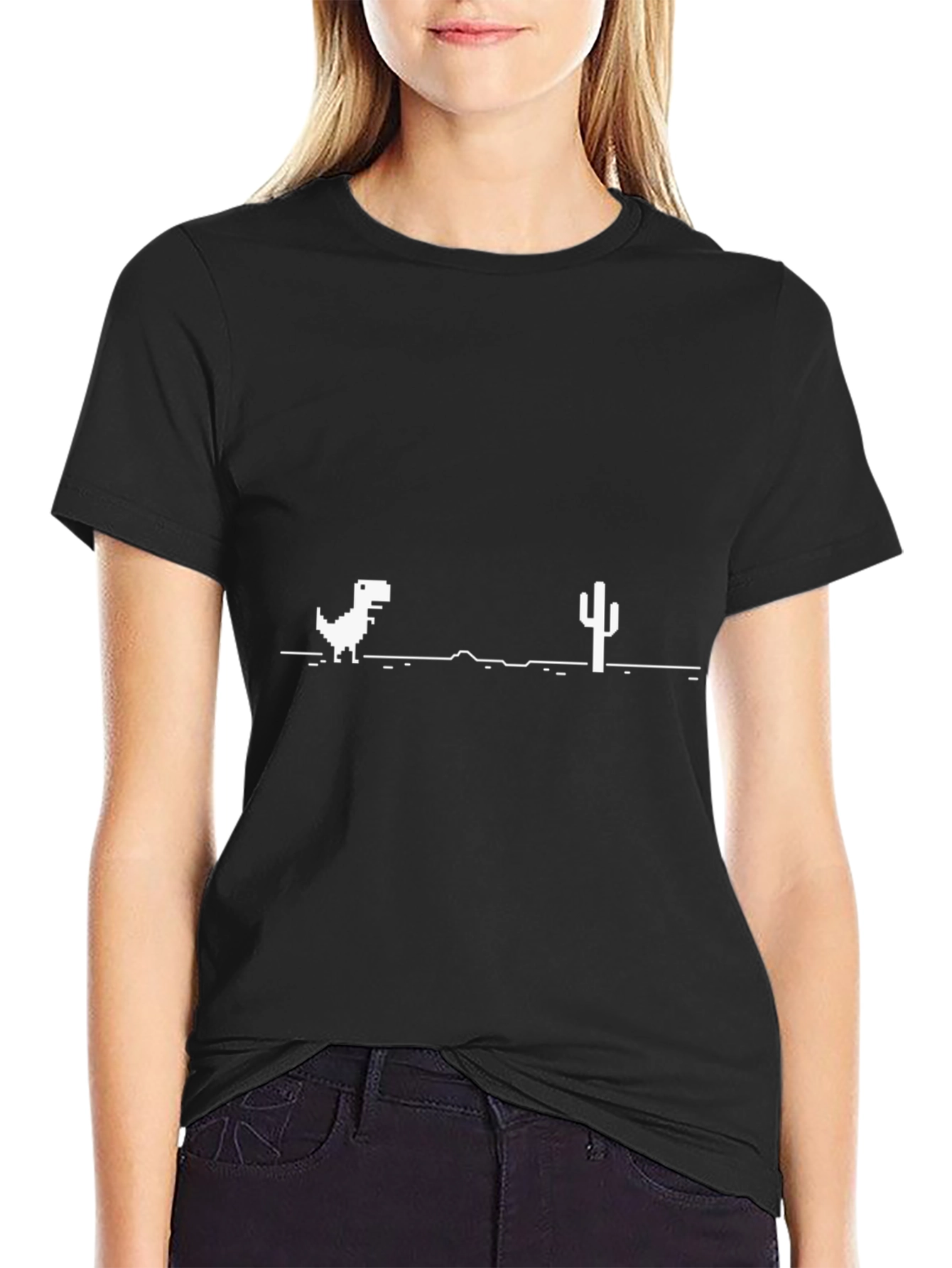 Retro Dinosaur Tee - Chrome Game T-Shirt