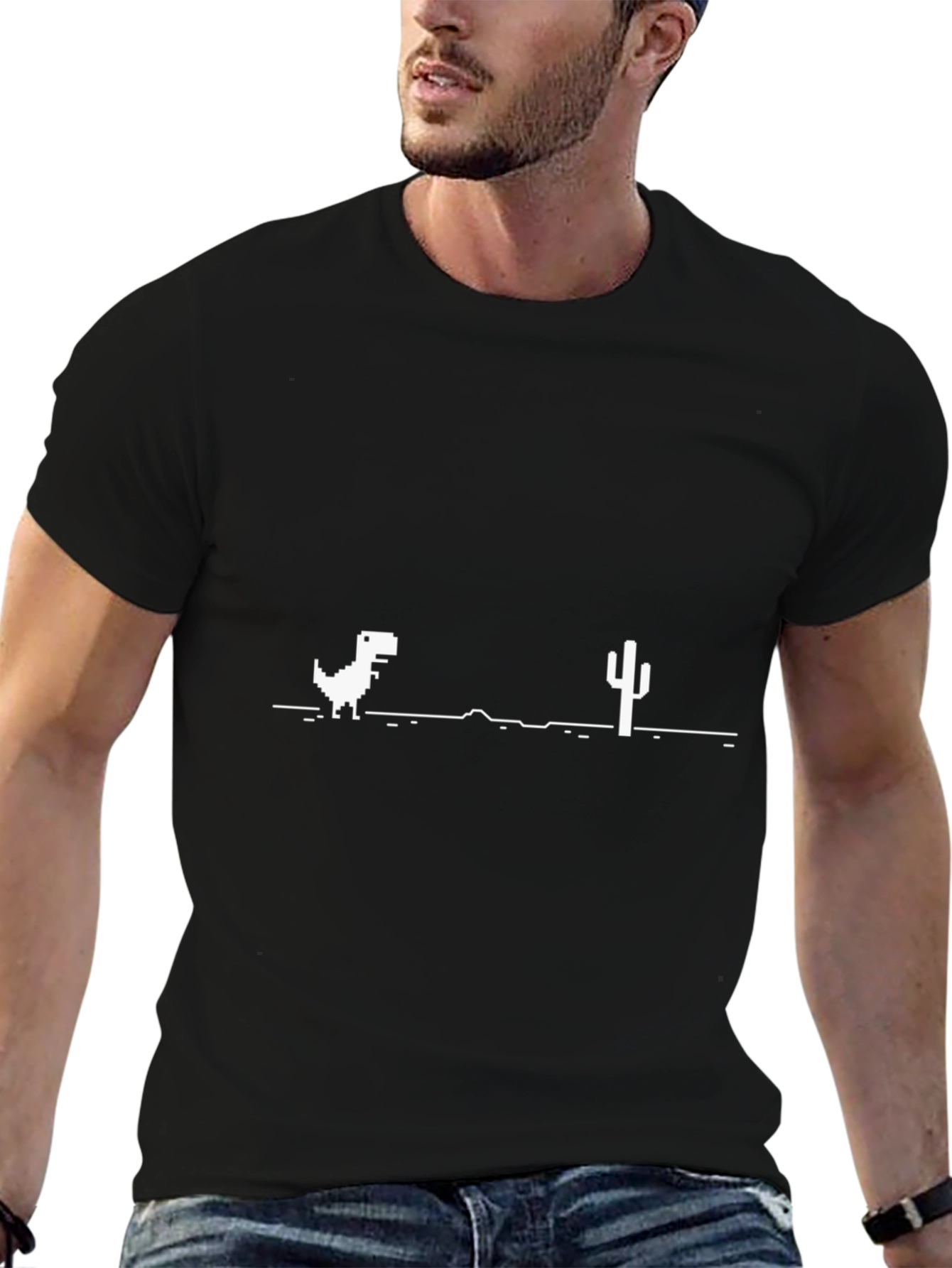 Retro Dinosaur Tee - Chrome Game T-Shirt