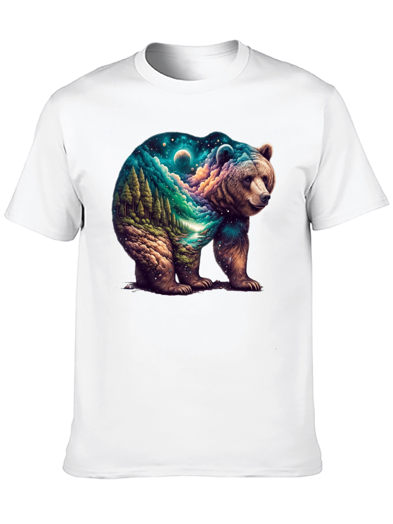 Nature Bear Graphic T-Shirt - Mens Black Tee