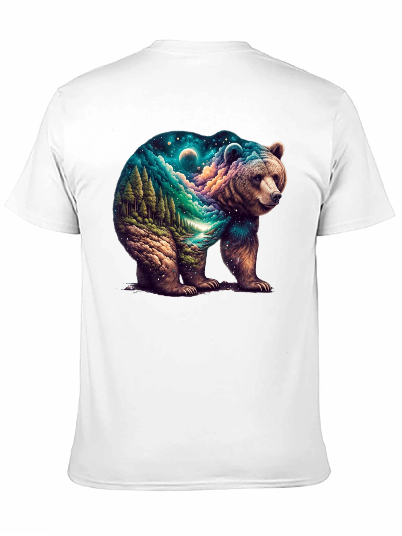 Nature Bear Graphic T-Shirt - Mens Black Tee