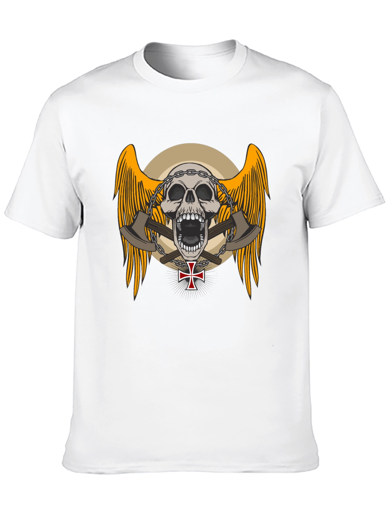 Skull & Axe Graphic Tee - Edgy Design