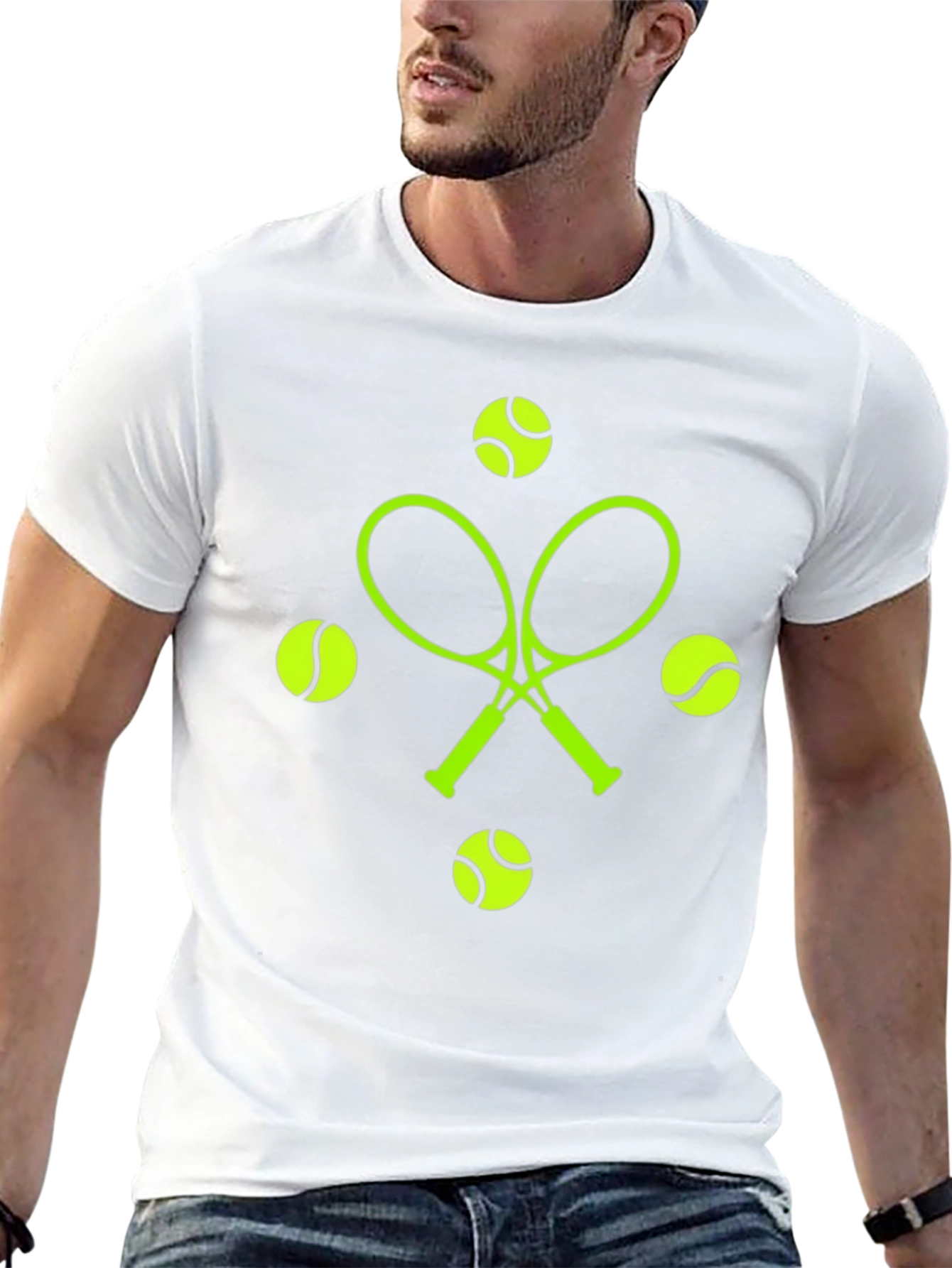 Tennis Racquets & Balls Graphic Tee