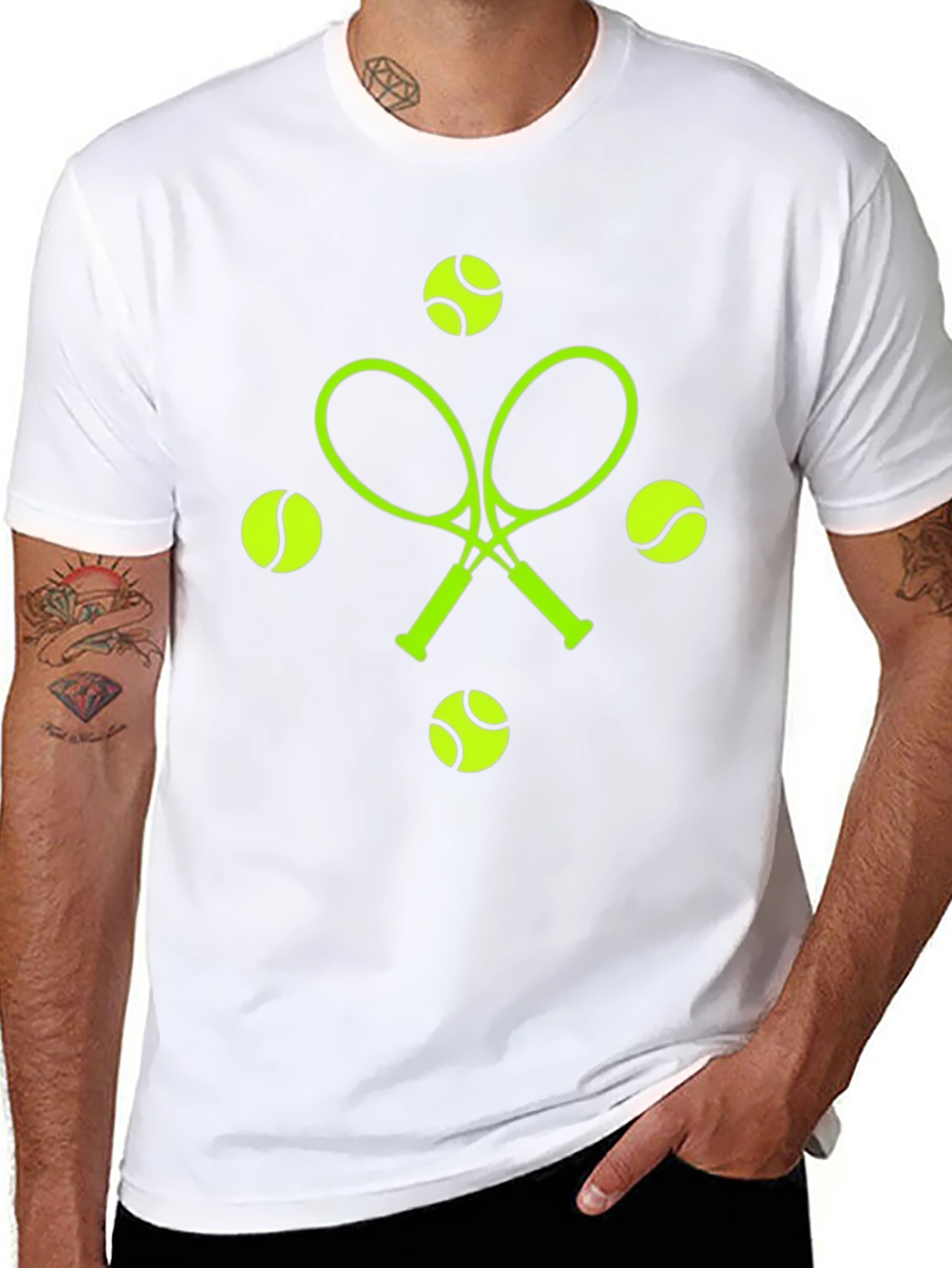 Tennis Racquets & Balls Graphic Tee