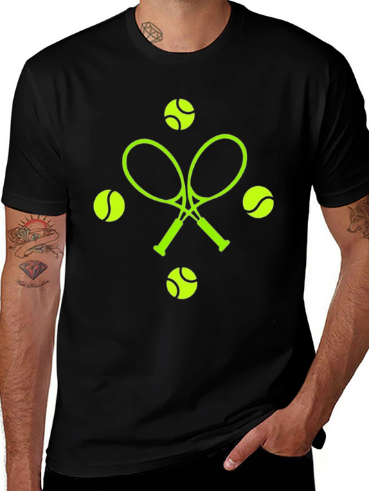 Tennis Racquets & Balls Graphic Tee