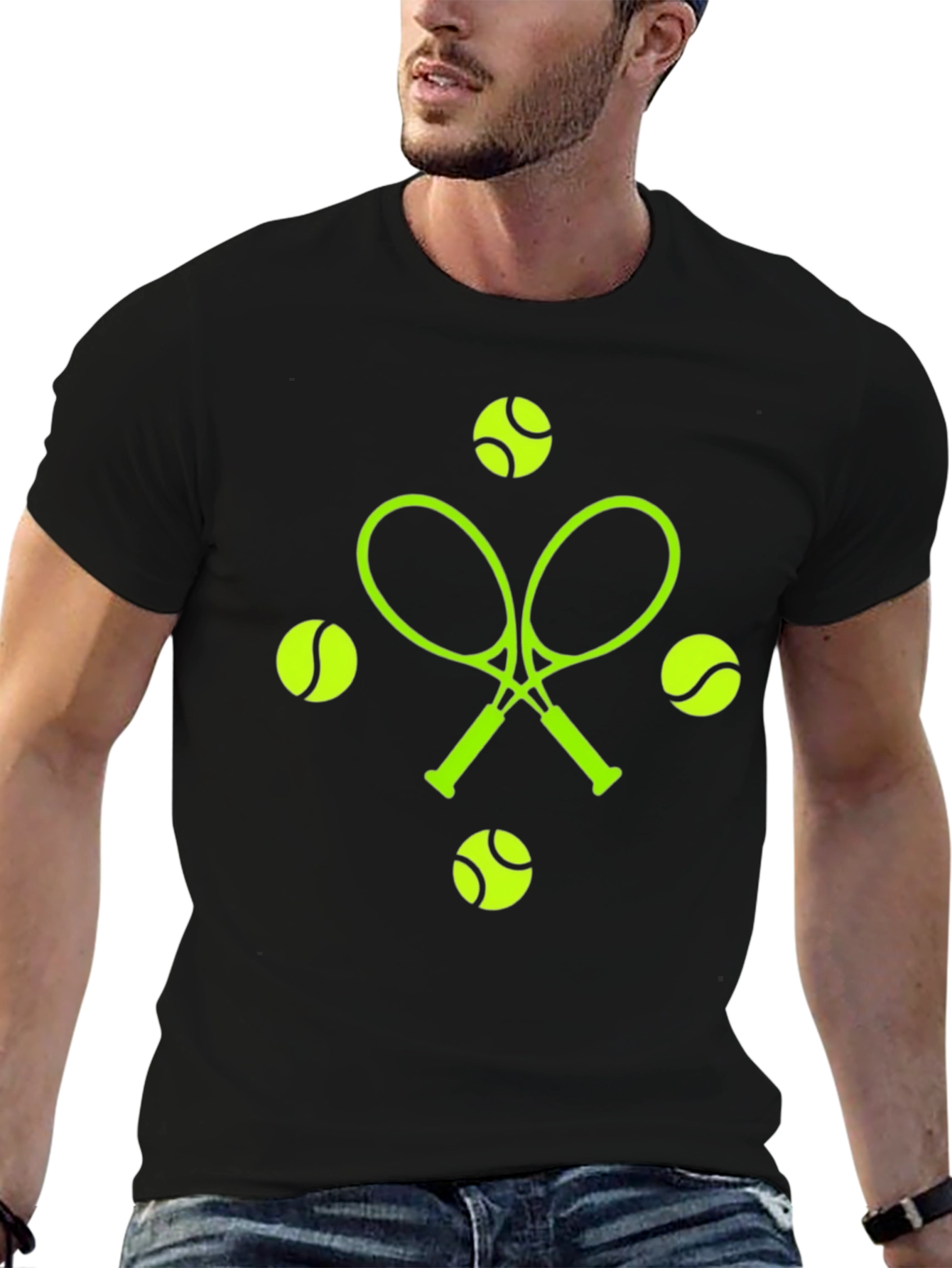 Tennis Racquets & Balls Graphic Tee