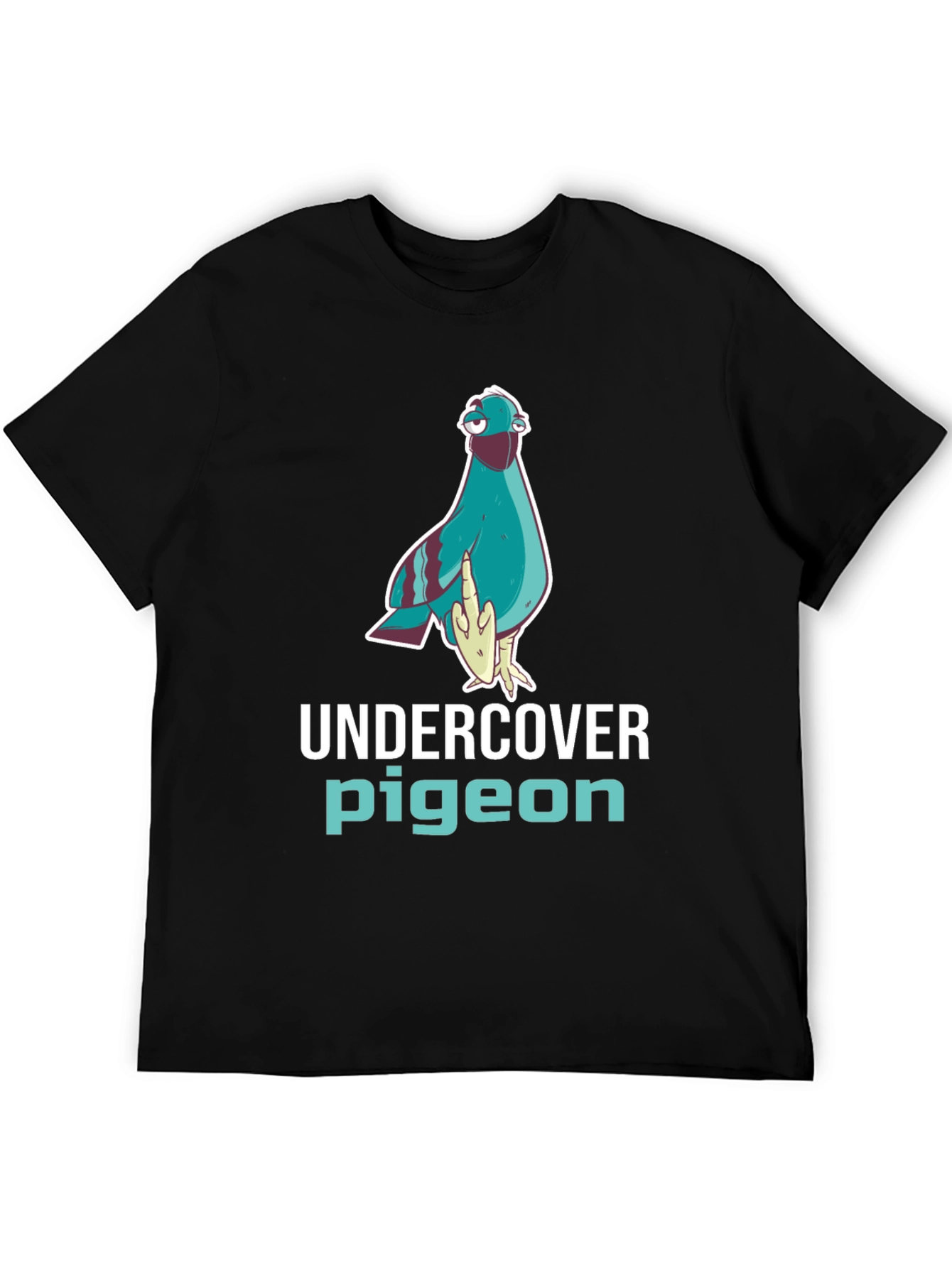 Undercover Pigeon Graphic Tee - Funny Bird T-Shirt