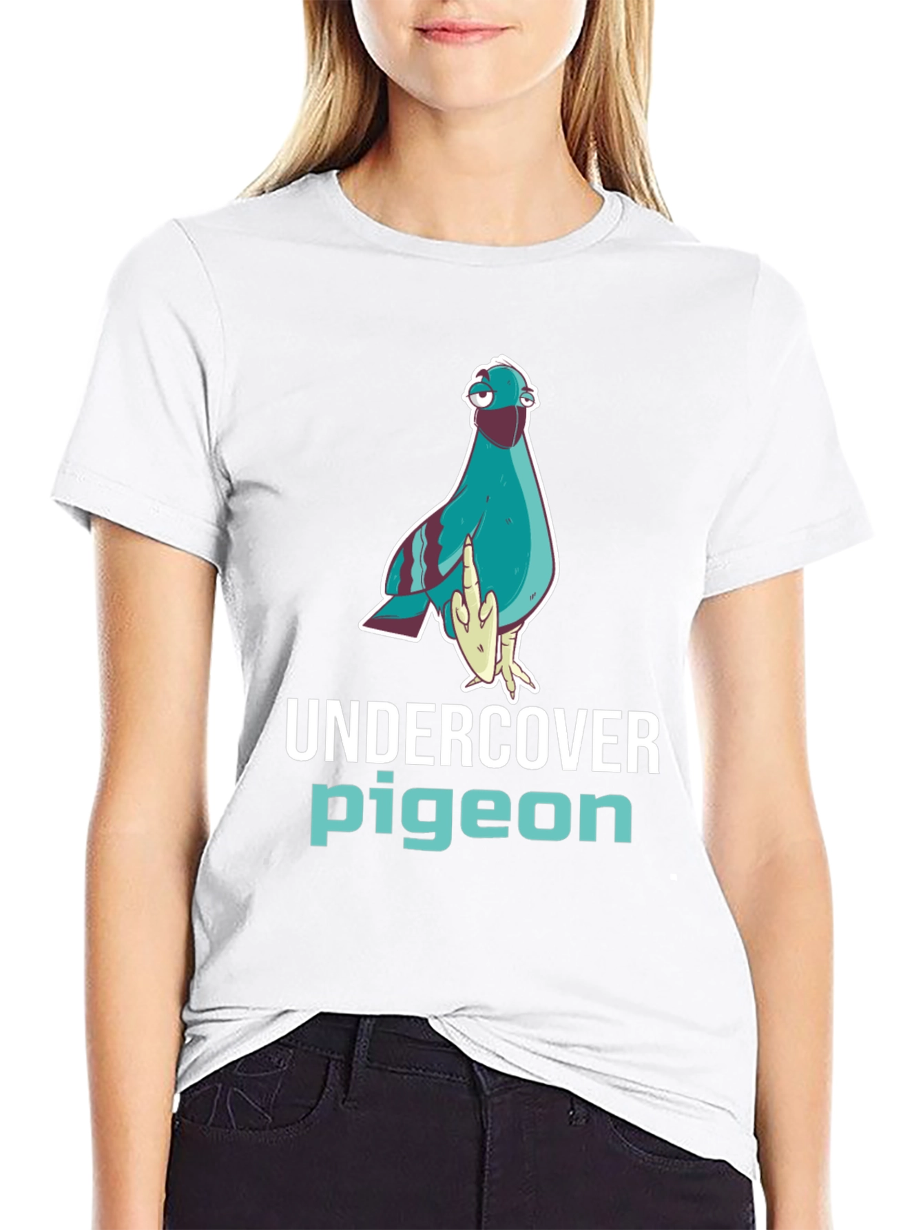 Undercover Pigeon Graphic Tee - Funny Bird T-Shirt