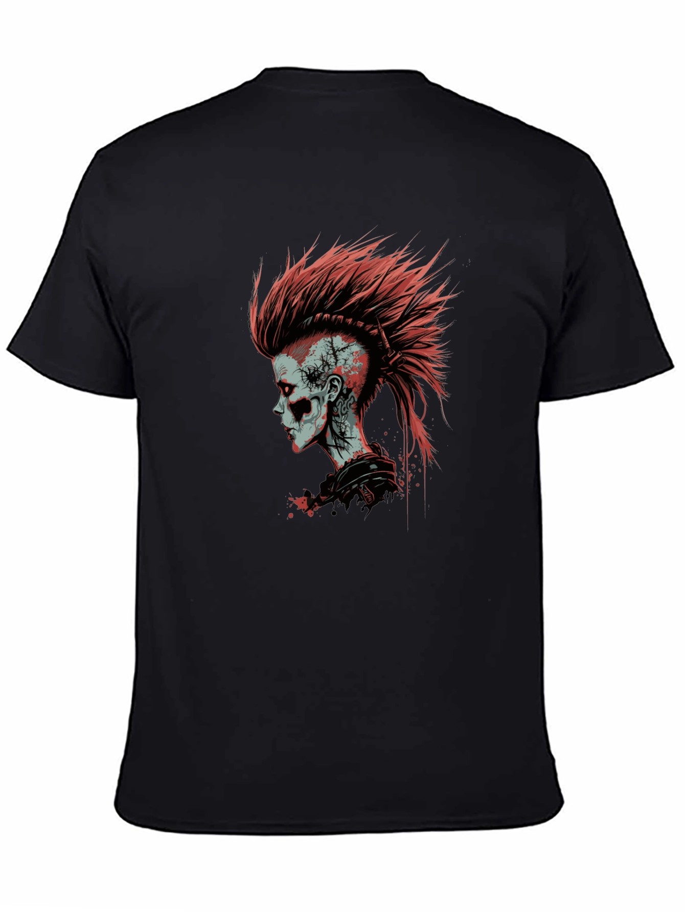 Punk Zombie Graphic Tee - Black