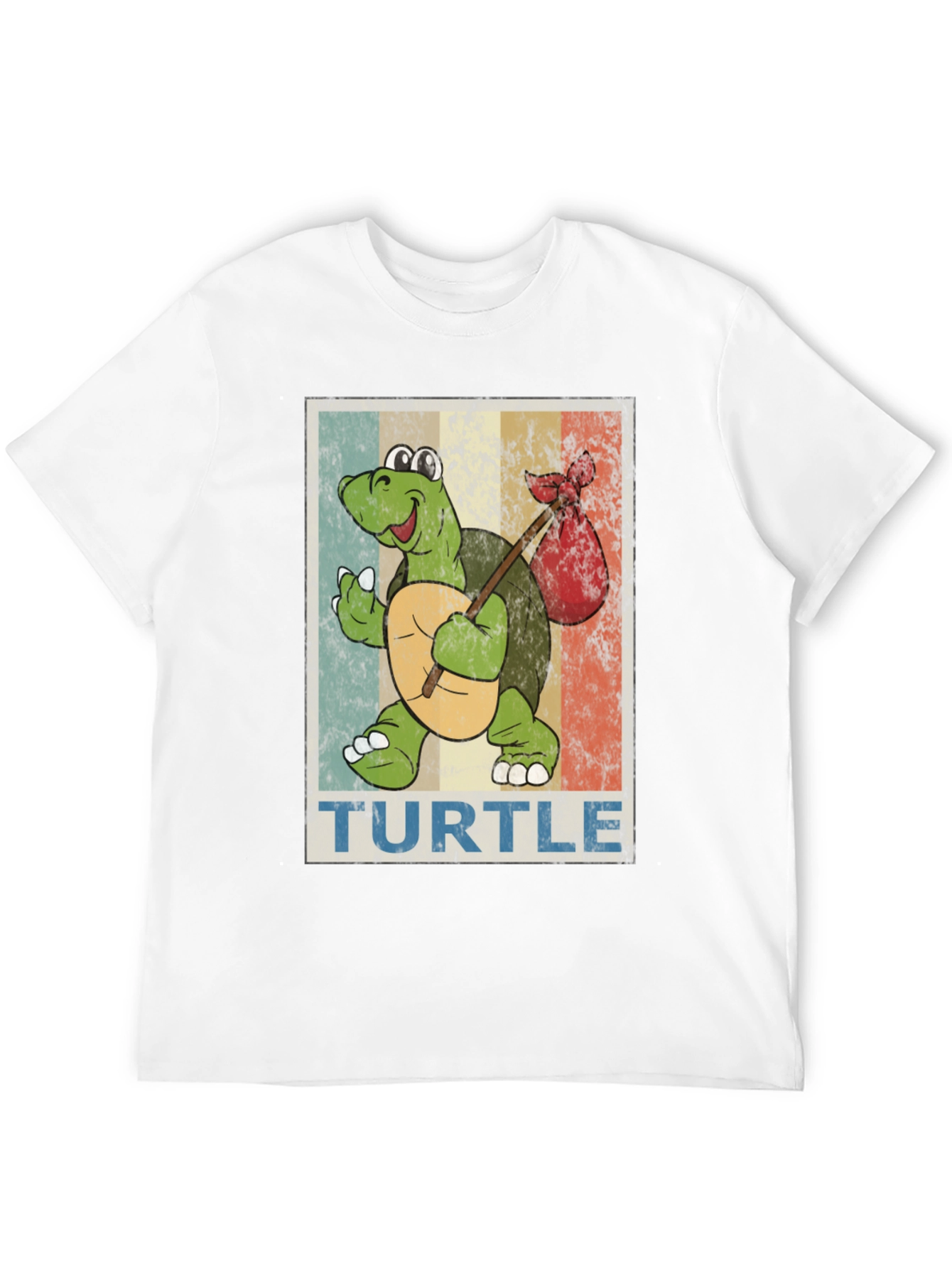 Retro Turtle Traveler Graphic T-Shirt