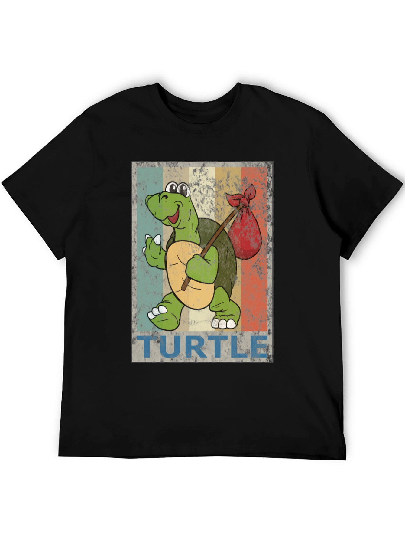 Retro Turtle Traveler Graphic T-Shirt