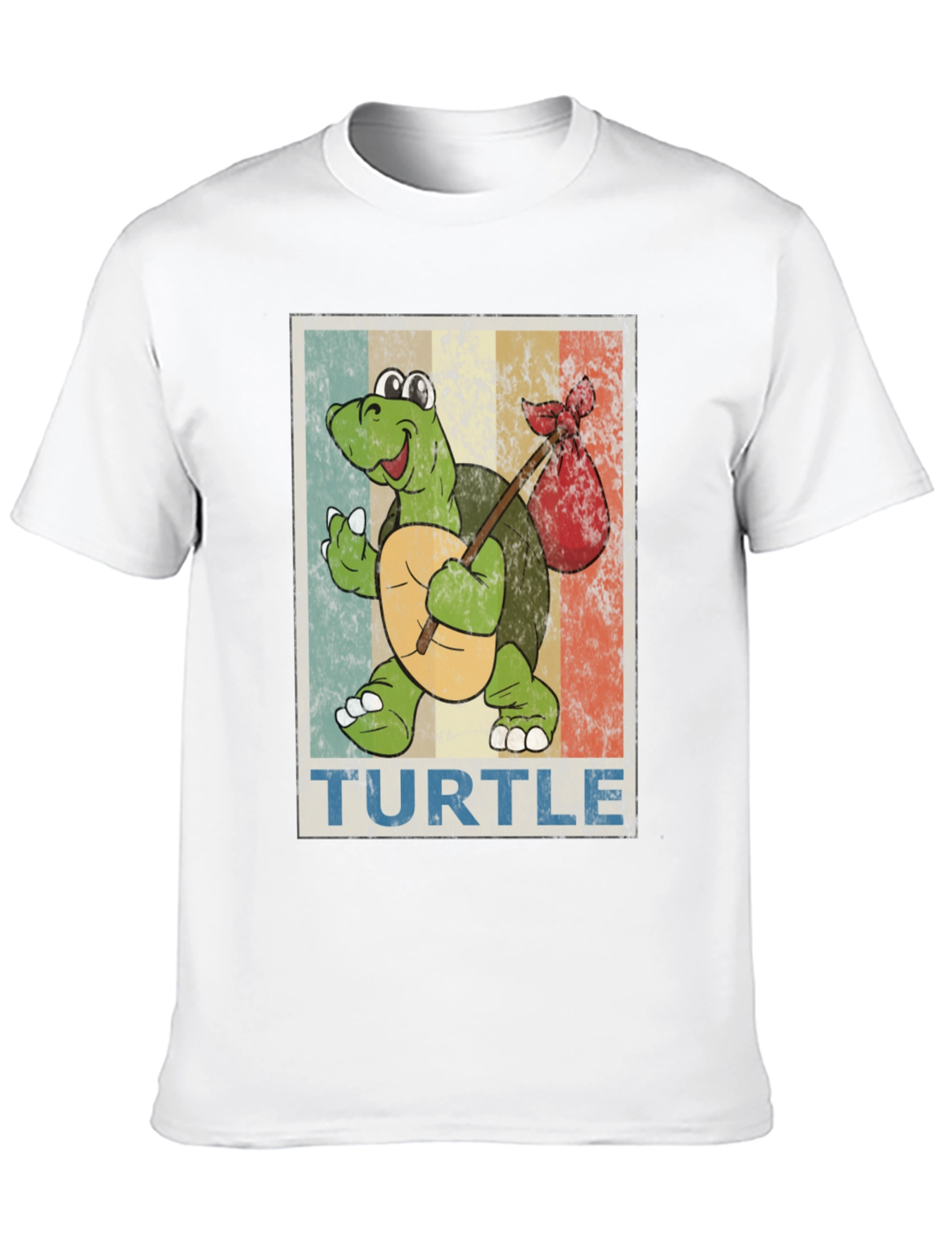 Retro Turtle Traveler Graphic T-Shirt