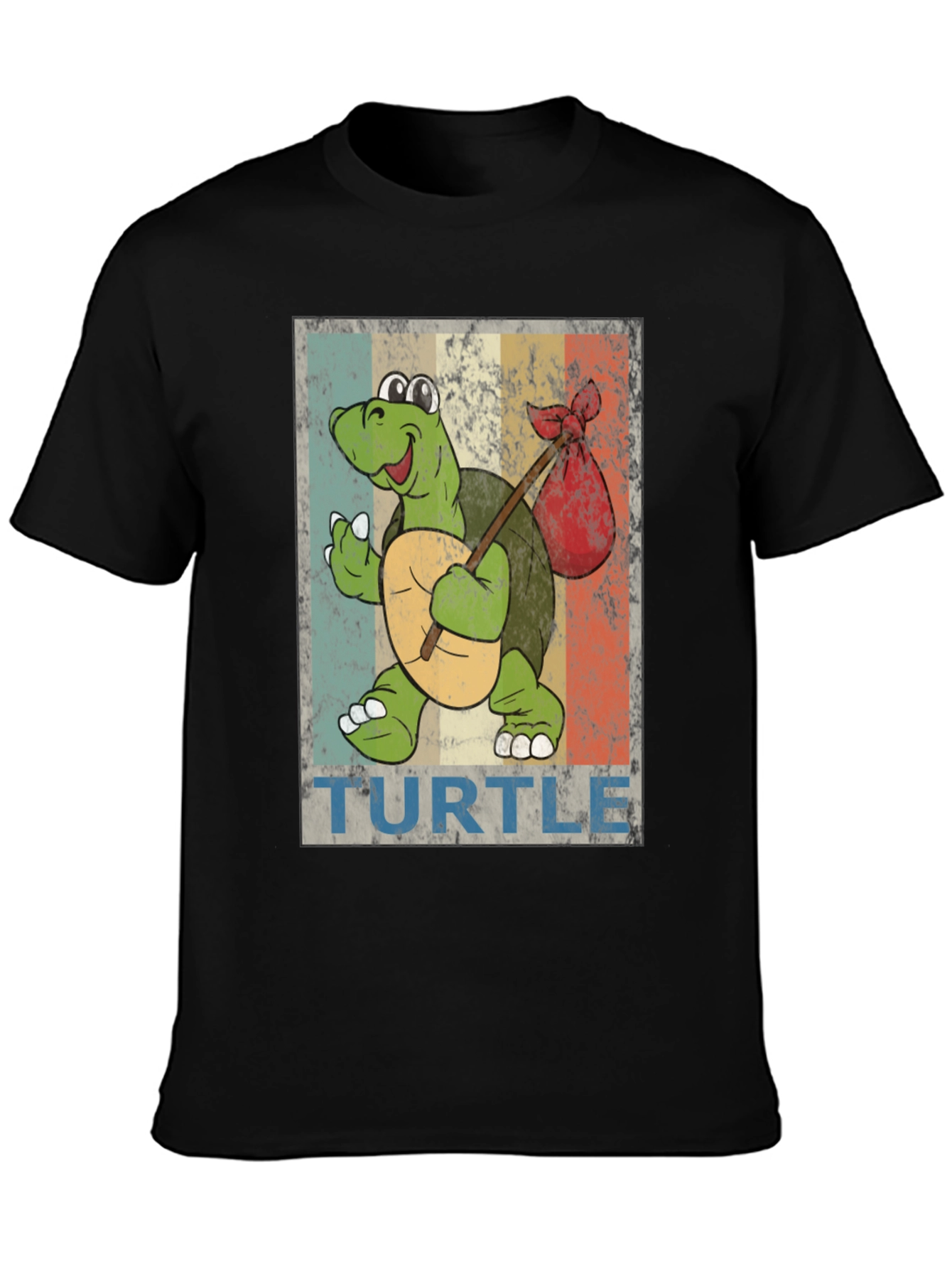 Retro Turtle Traveler Graphic T-Shirt