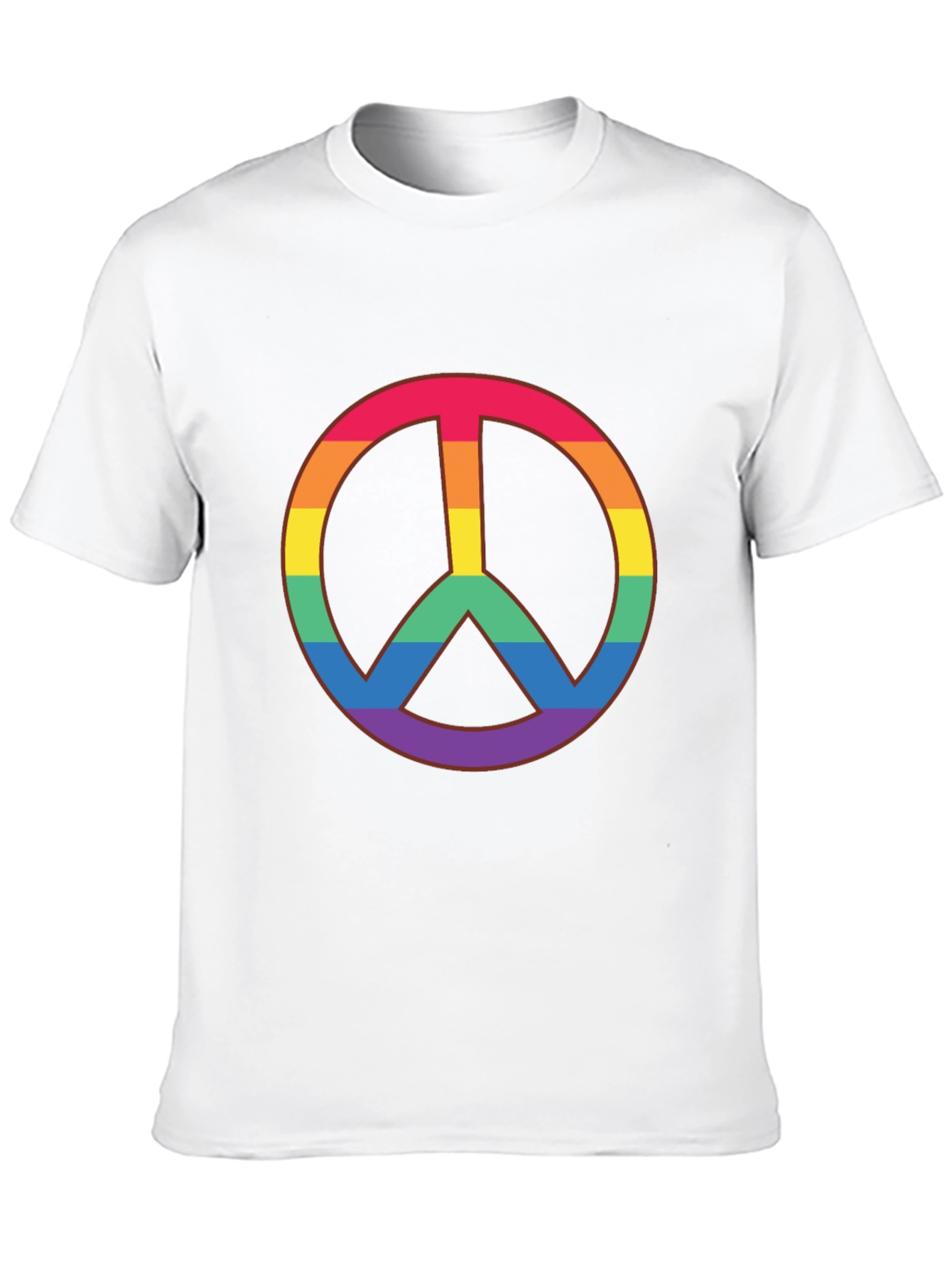 Rainbow Peace Sign Black T-Shirt