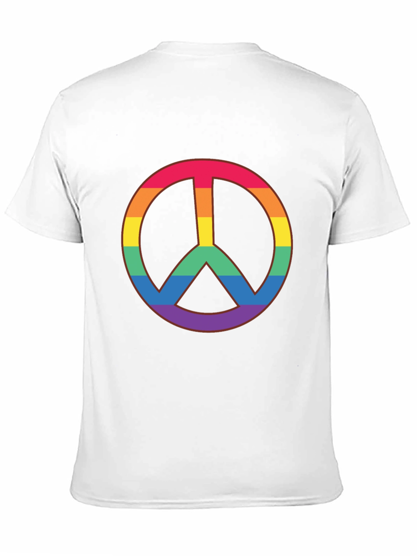 Rainbow Peace Sign Black T-Shirt