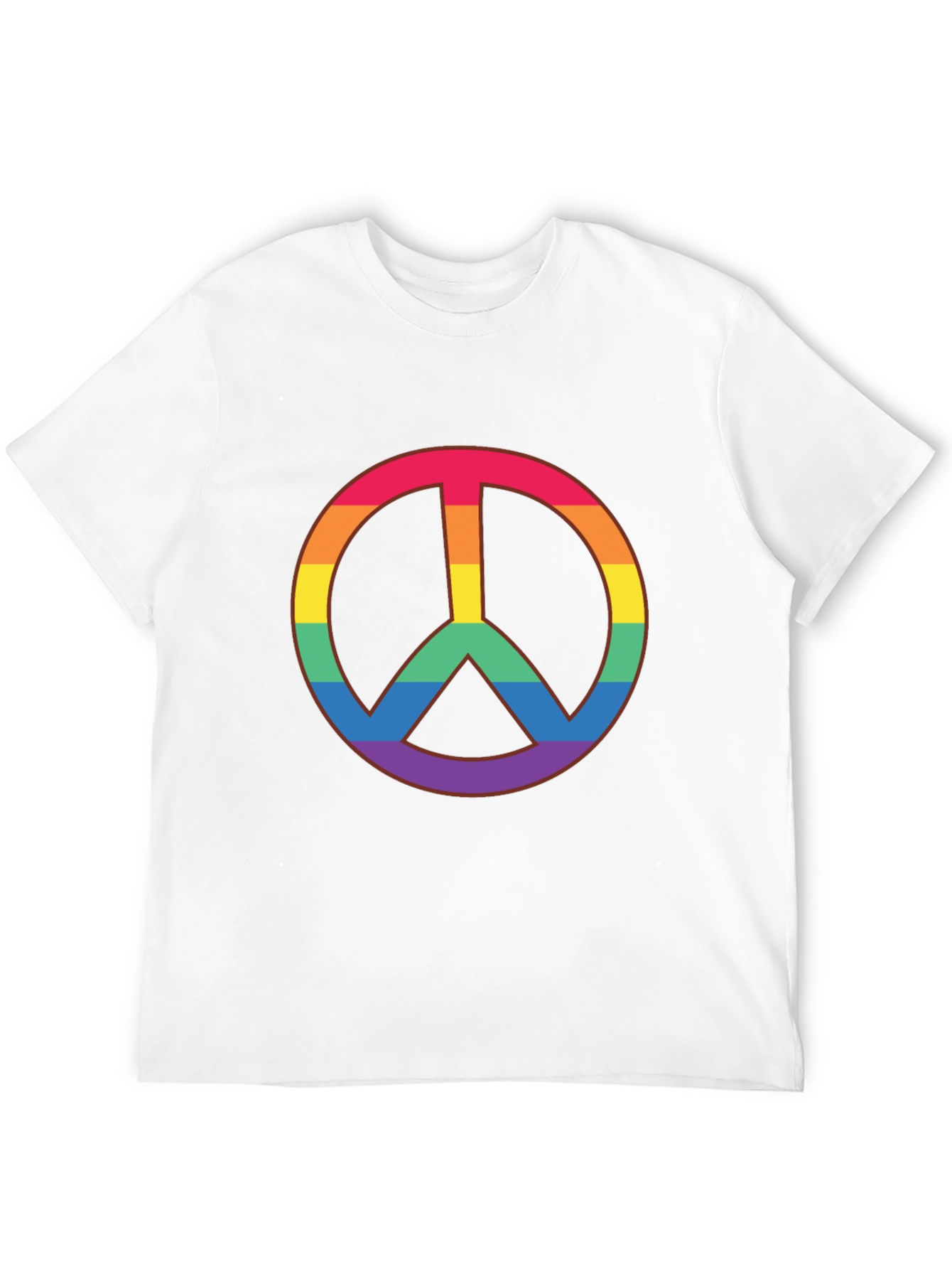 Rainbow Peace Sign Black T-Shirt