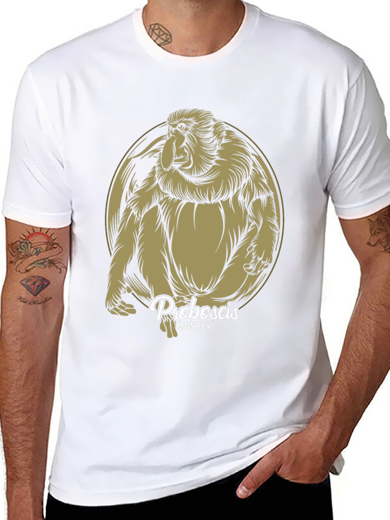 Proboscis Monkey Graphic Tee - Unique Animal Design