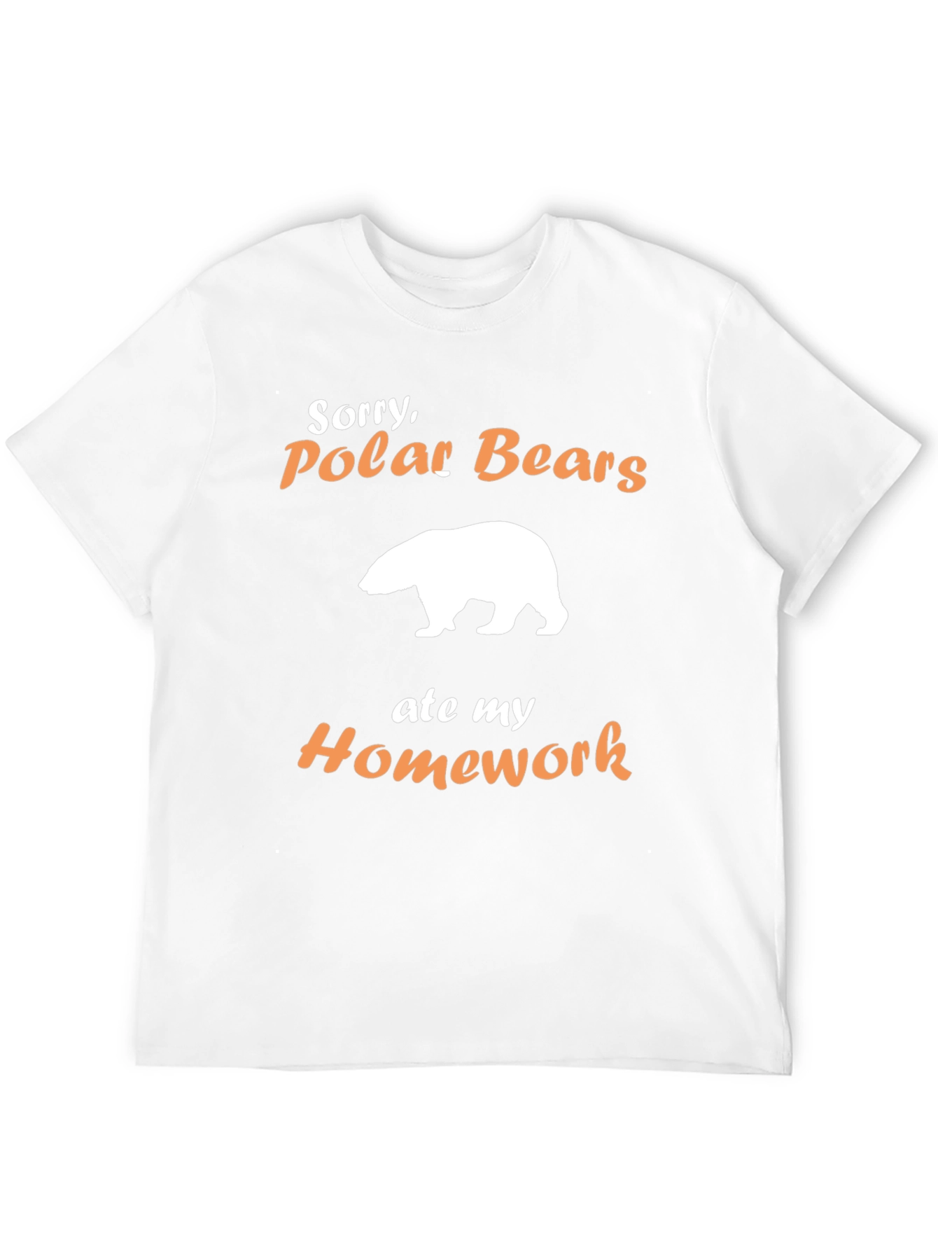 Funny Polar Bear Homework T-Shirt